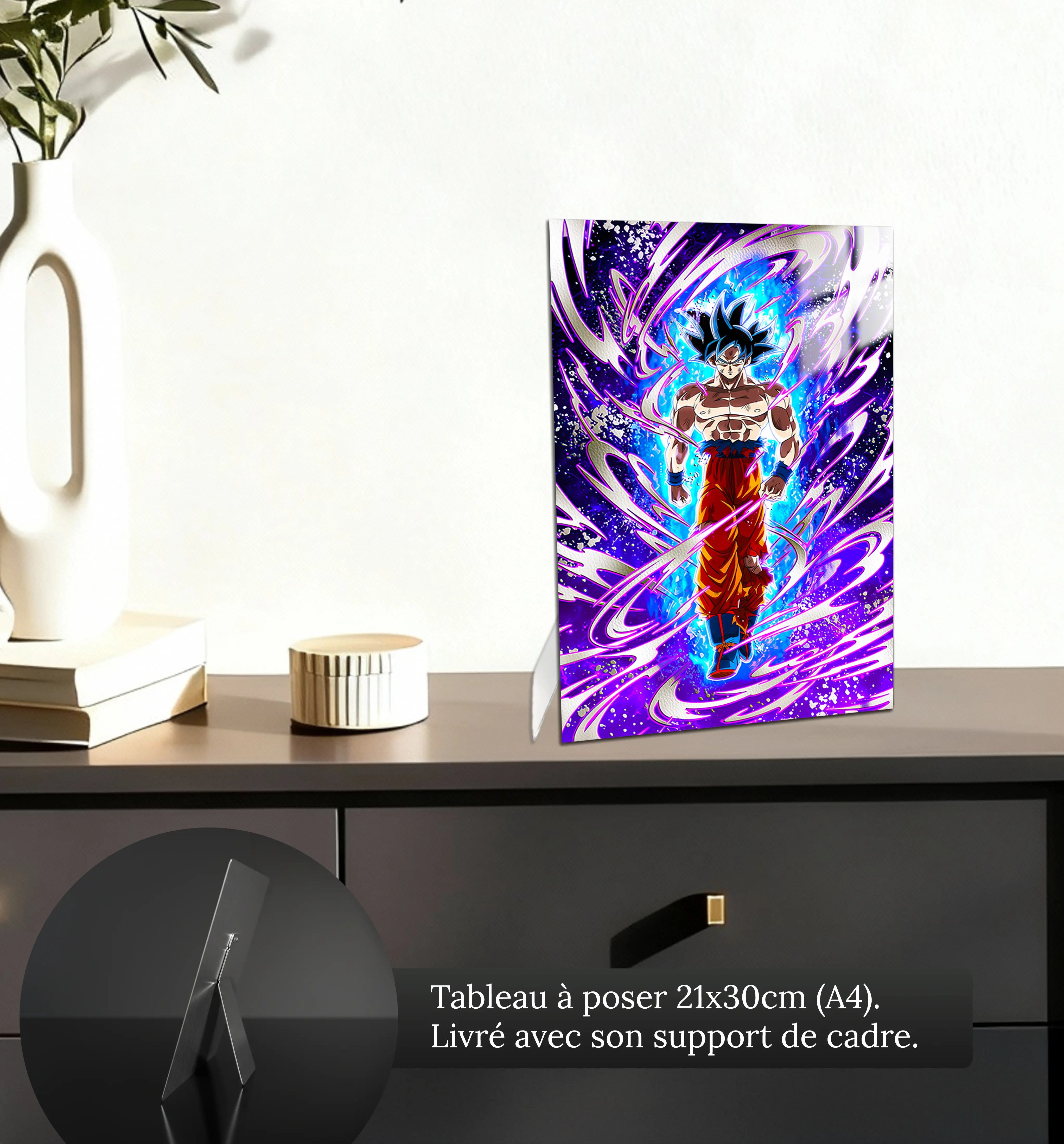 Tableau DBZ Goku Reflexe Transcendantal