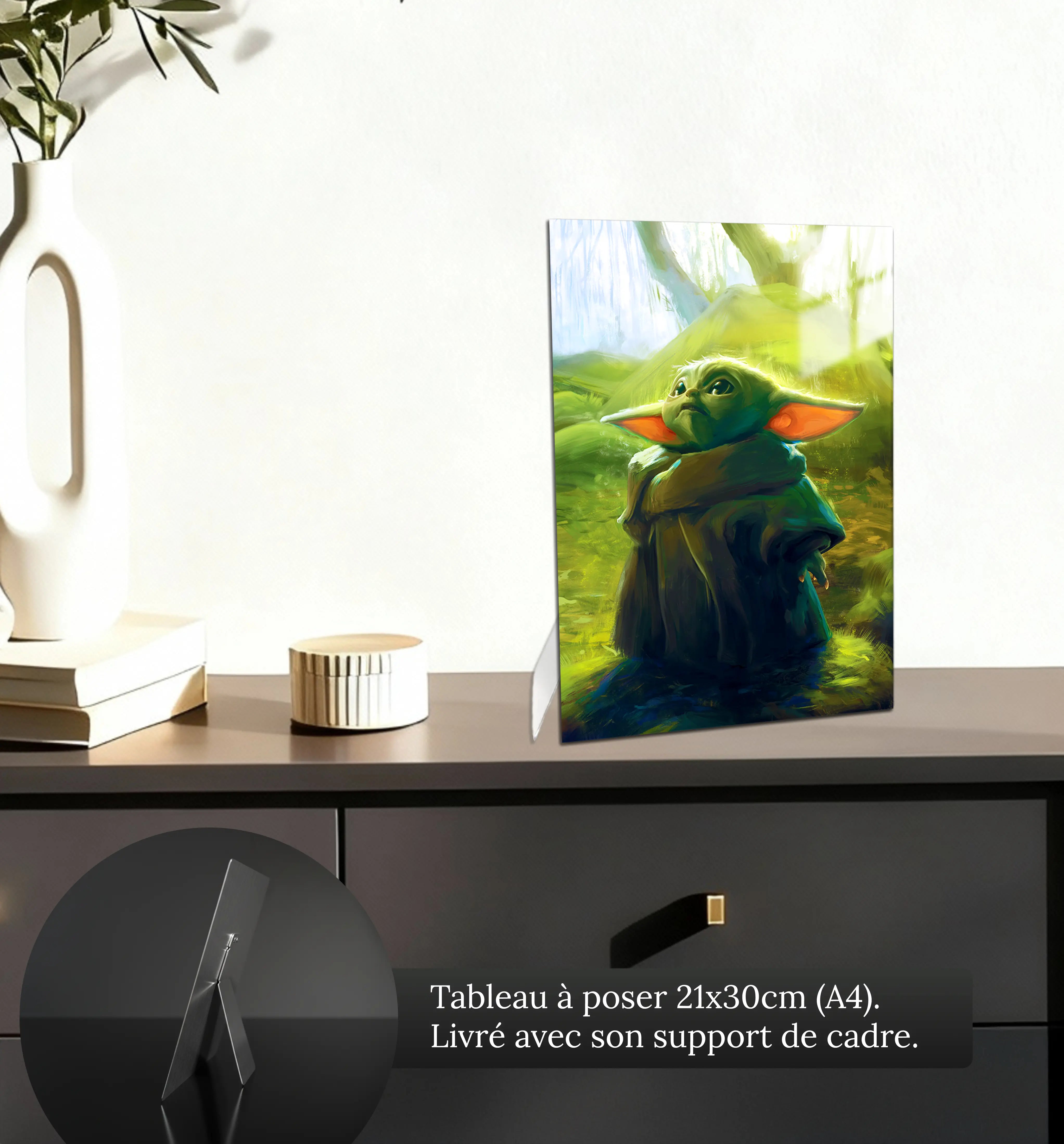 Tableau-star-wars-baby-yoda-petit-format-a-poser-sur-meuble | DreamWay