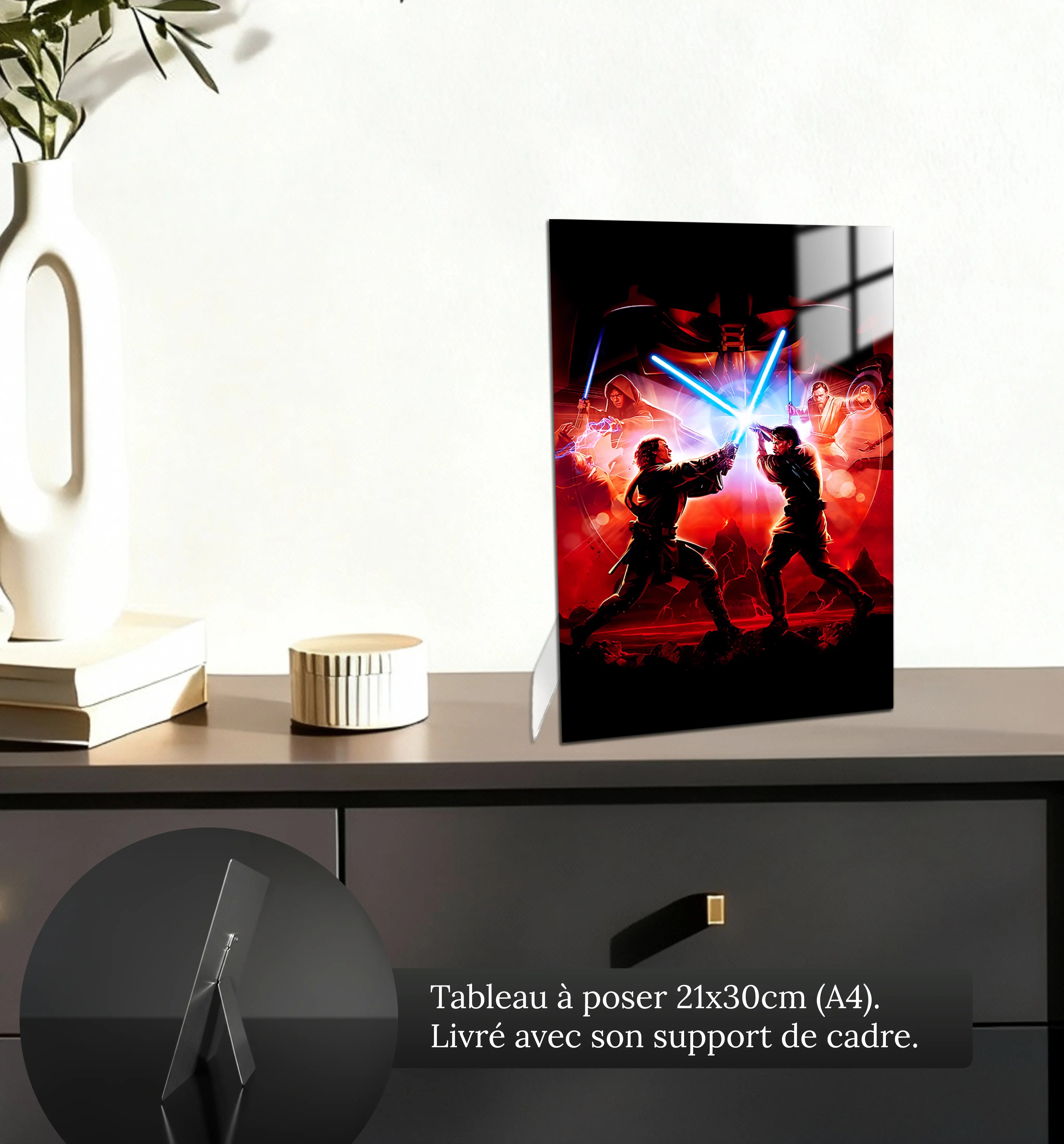 Tableau-star-wars-combat-jedi-petit-format-a-poser-sur-meuble | DreamWay