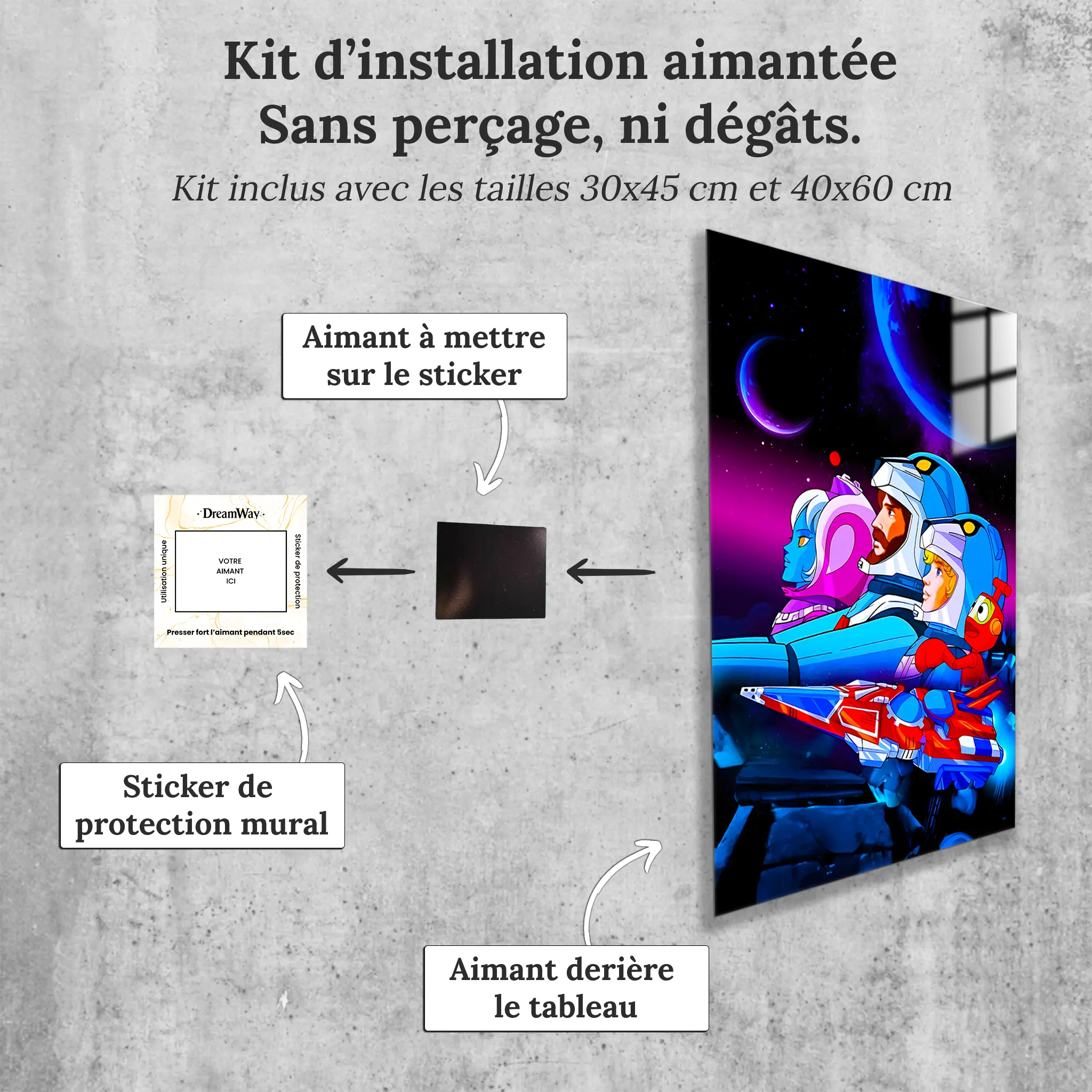 Tableau-ulysse-31-les-heros-avec-installation-aimantee | DreamWay