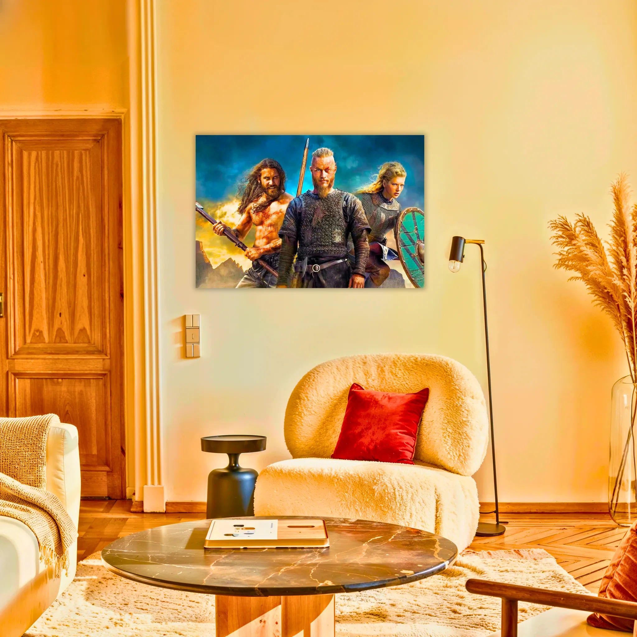 Tableau-vikings-ragnar-lagertha-rollo-au-salon | DreamWay
