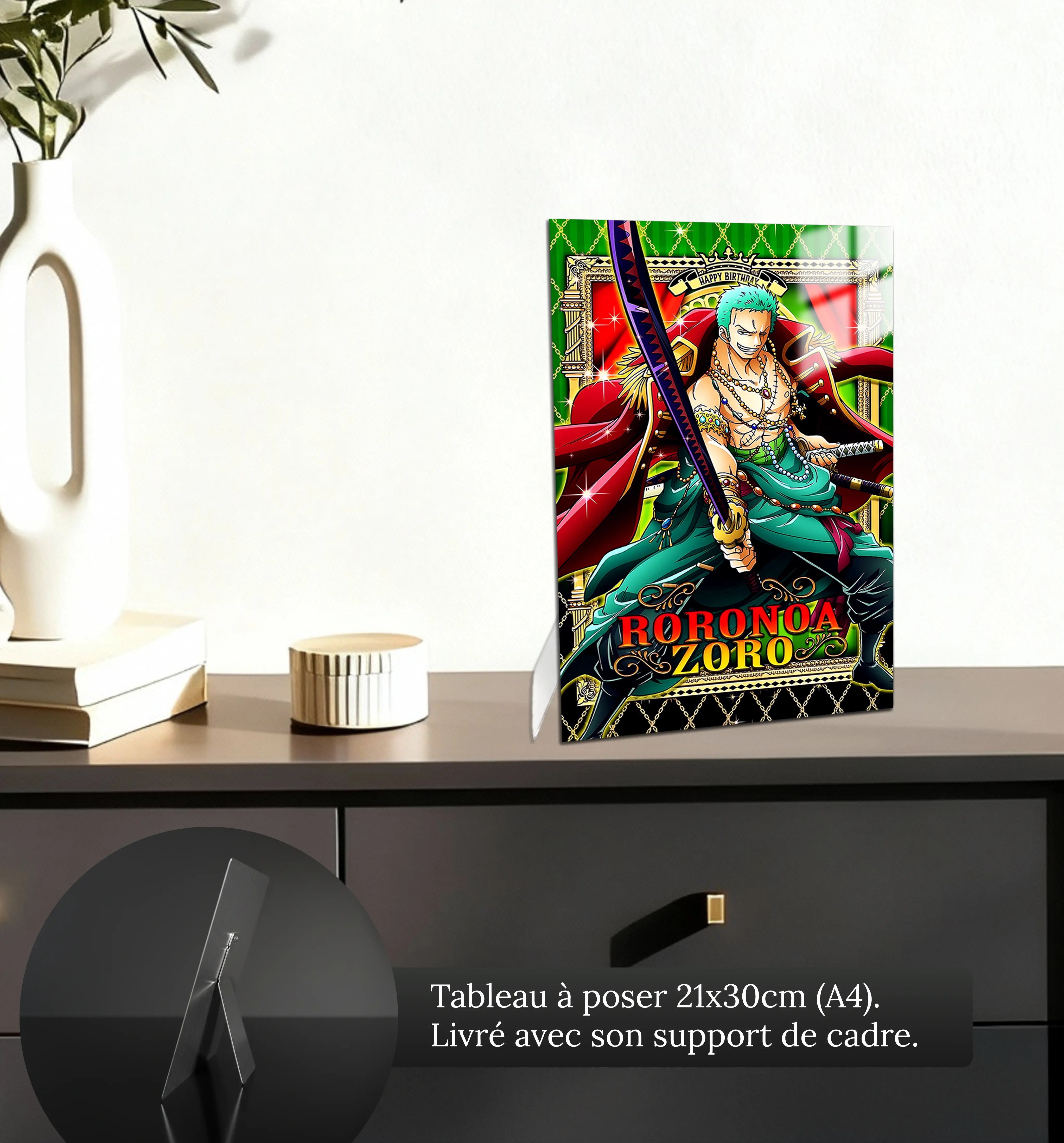 Tableau-zoro-affiche-petit-format-a-poser-sur-meuble | DreamWay