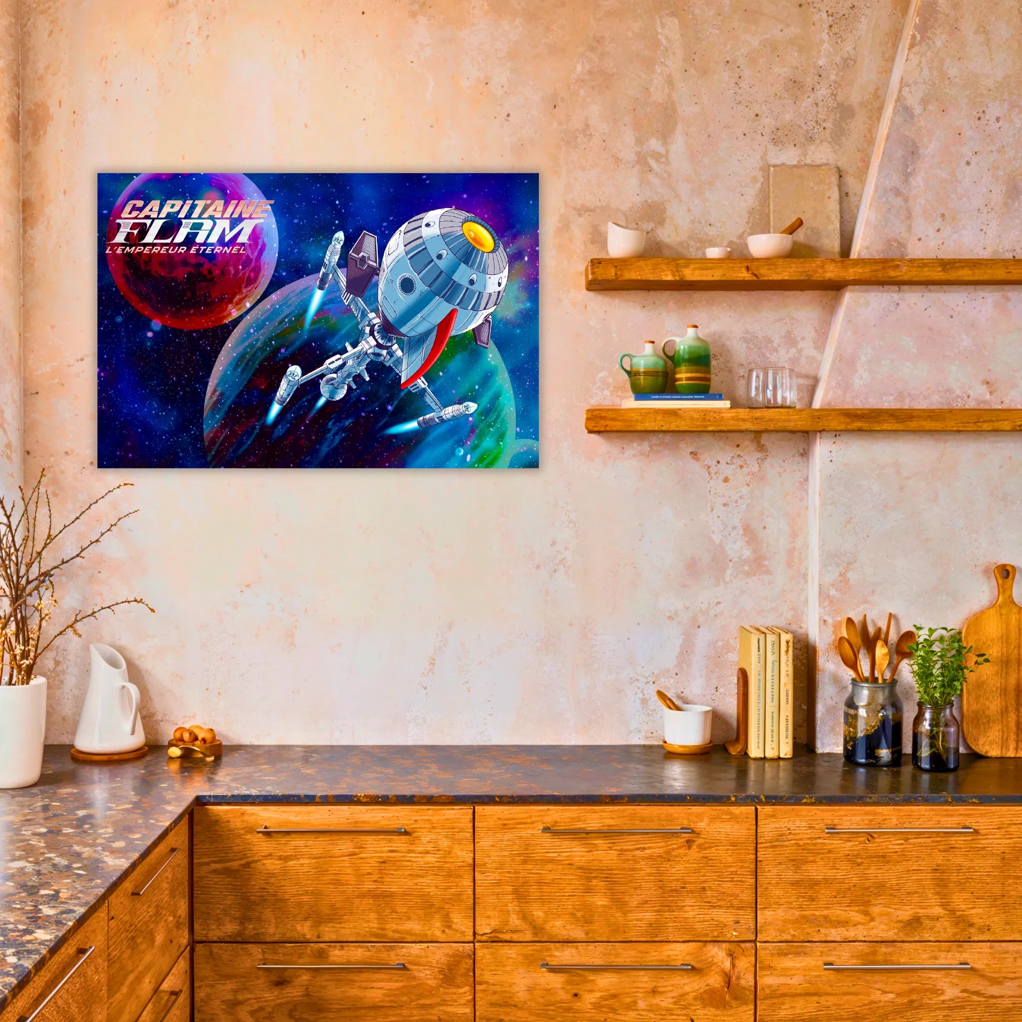 Tableaux-vaisseau-capitaine-flam-paysage-dans-la-cuisine | DreamWay