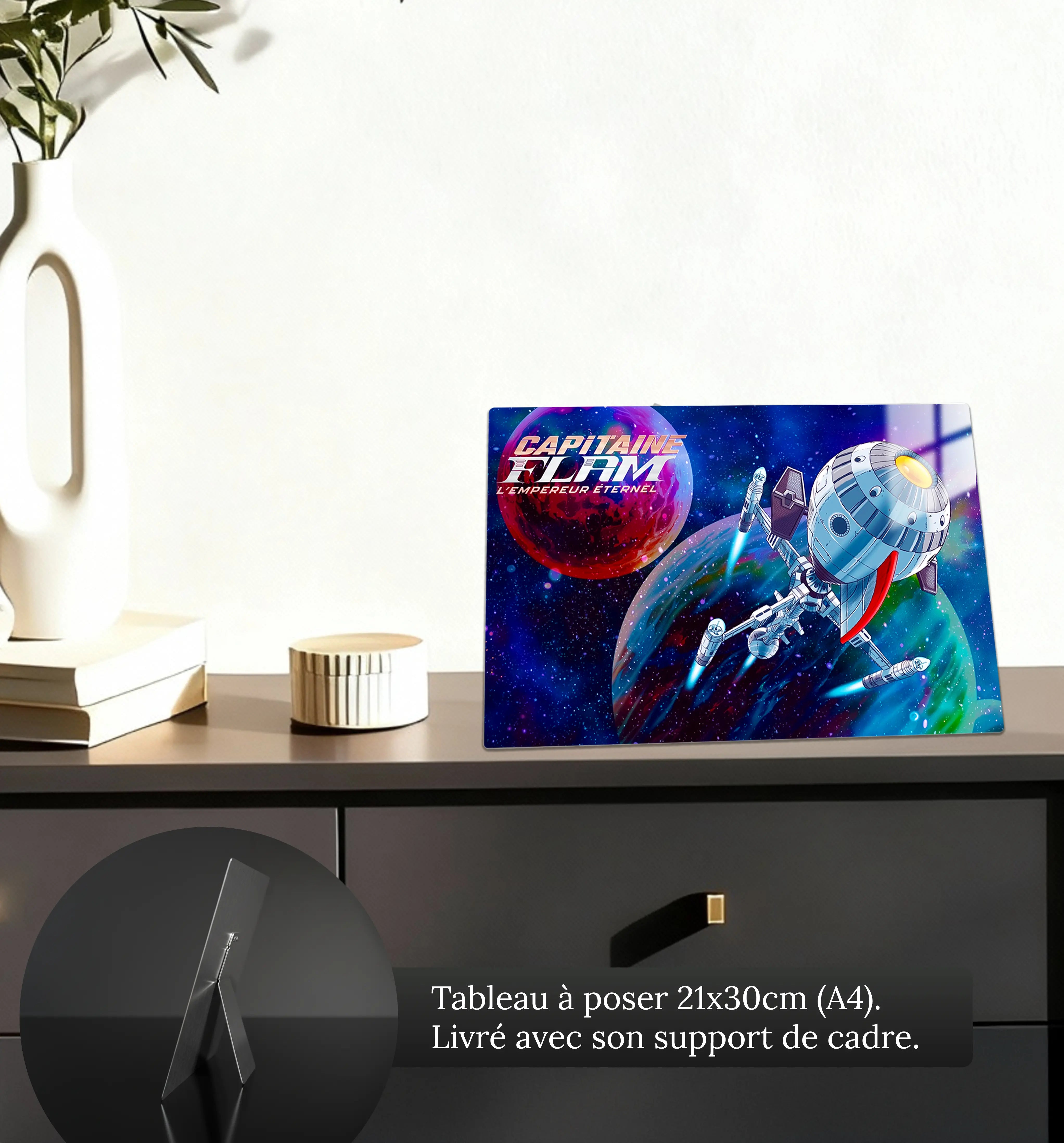 Tableaux-vaisseau-capitaine-flam-paysage-petit-format-a-poser-sur-meuble | DreamWay