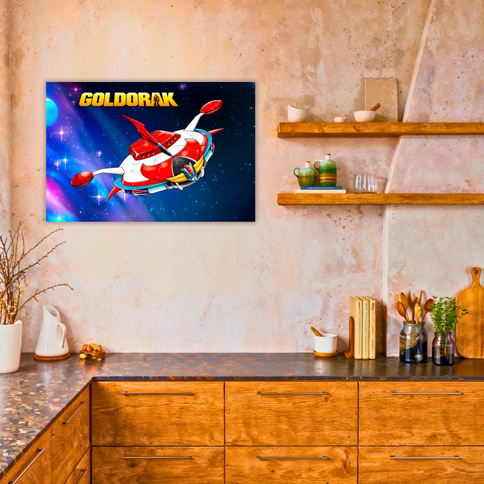 Tableaux-vaisseau-goldorak-paysage-dans-la-cuisine | DreamWay