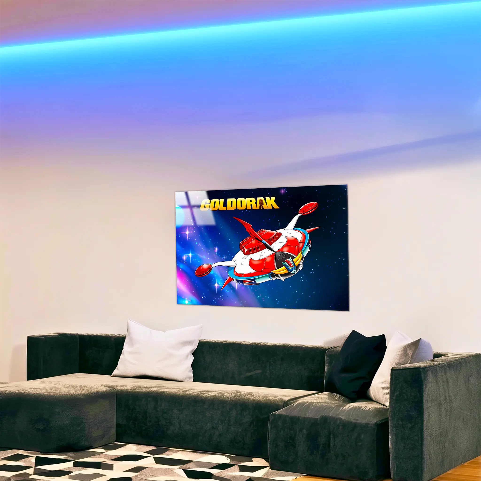 Tableaux-vaisseau-goldorak-paysage-dans-le-salon | DreamWay