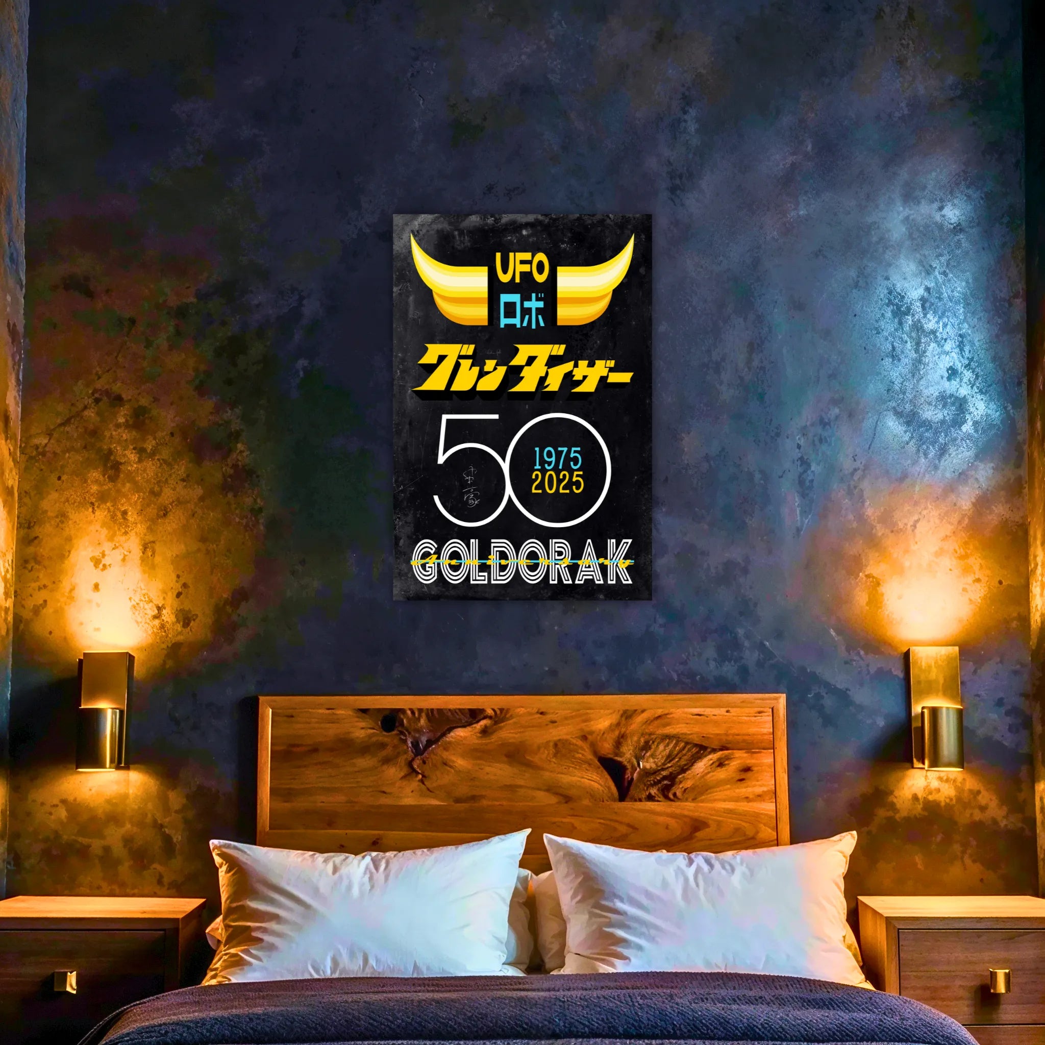 Tableau 50 Ans Goldorak Affiche Grise