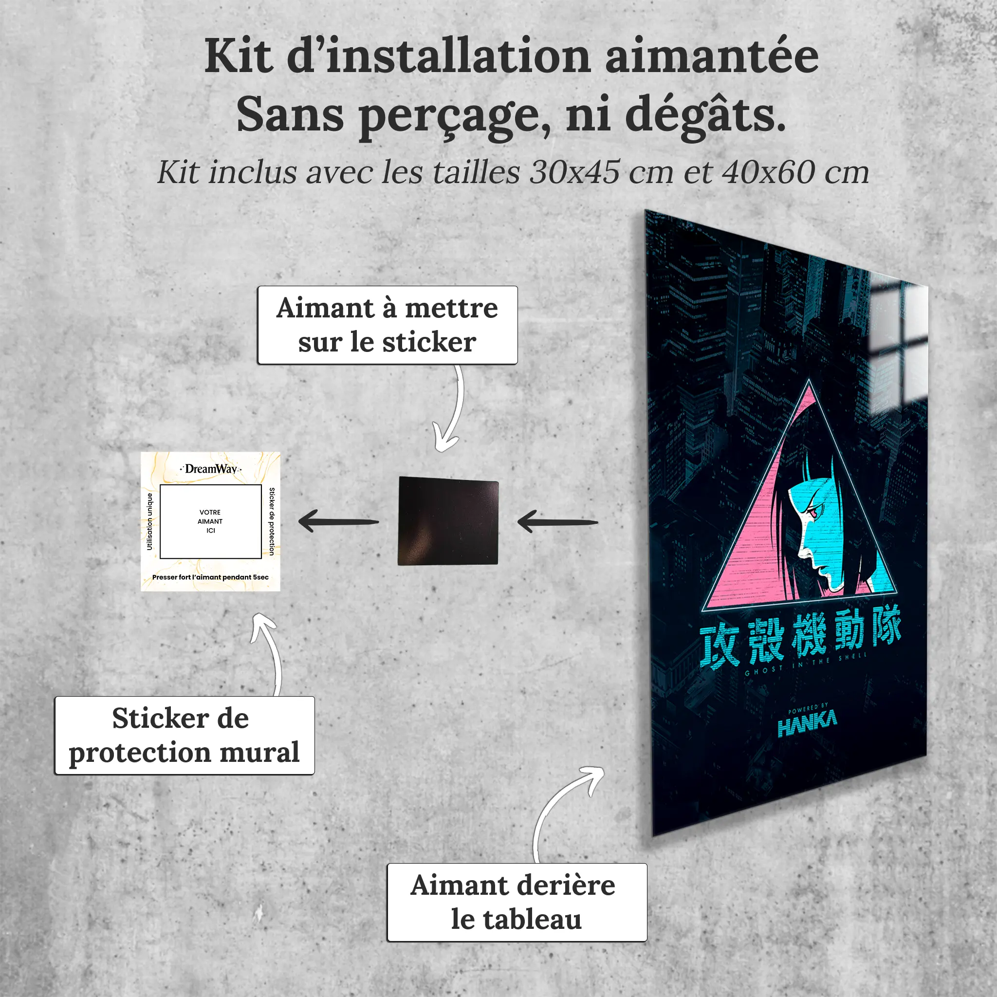 tableau-GITS-cyan-avec-installation-aimantee | DreamWay