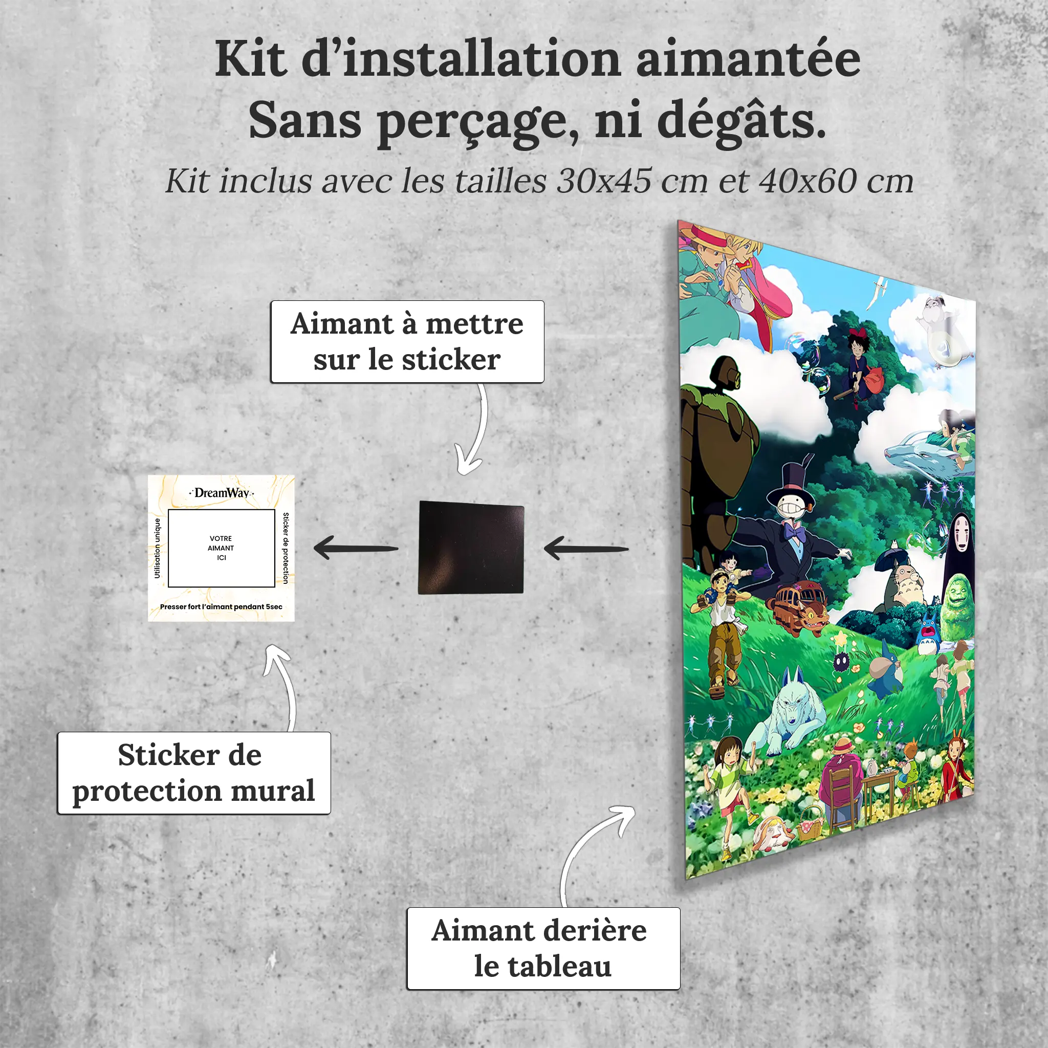 tableau-Ghibli-nature-avec-installation-aimantee | DreamWay