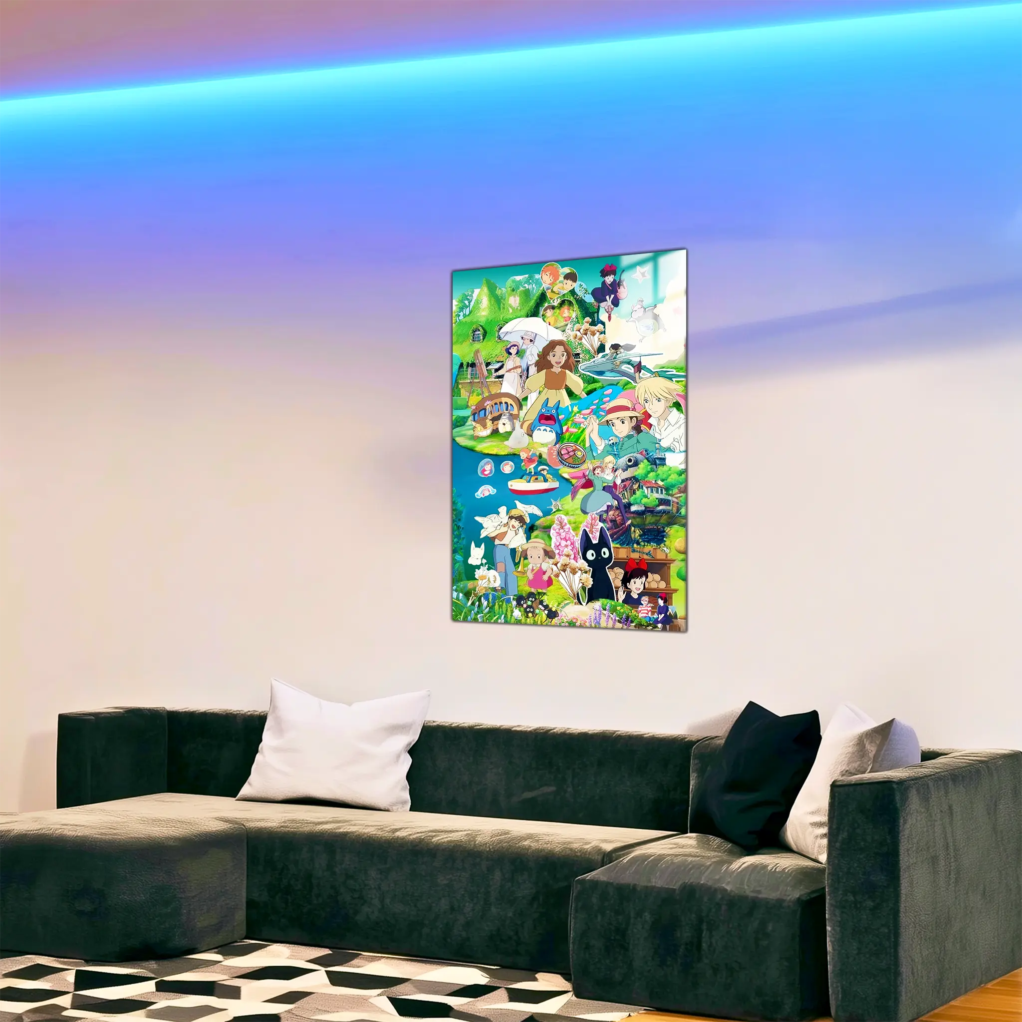 tableau-Ghibli-tous-les-heros-dans-le-salon | DreamWay