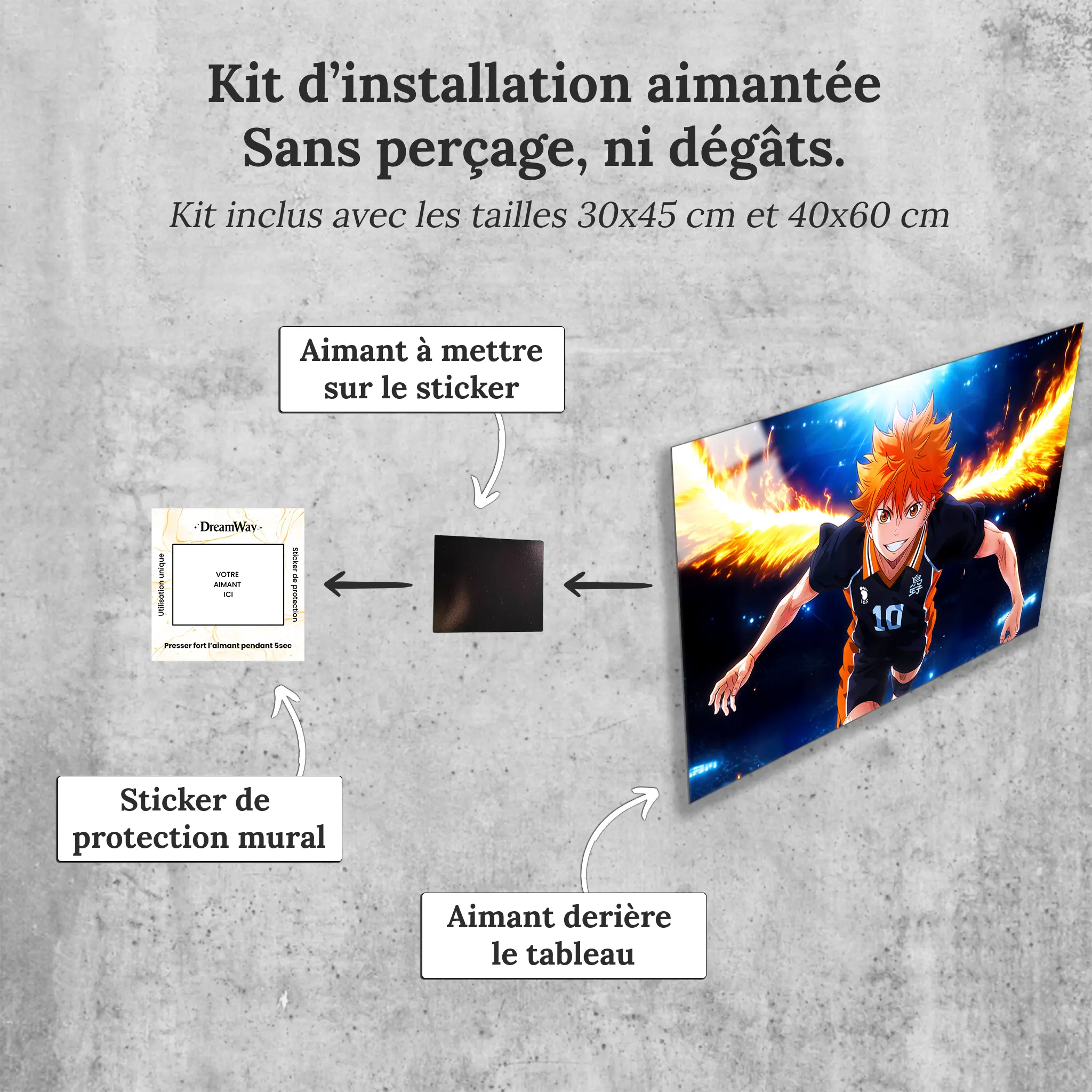 tableau-Haikyu-shoyo-avec-installation-aimantee | DreamWay