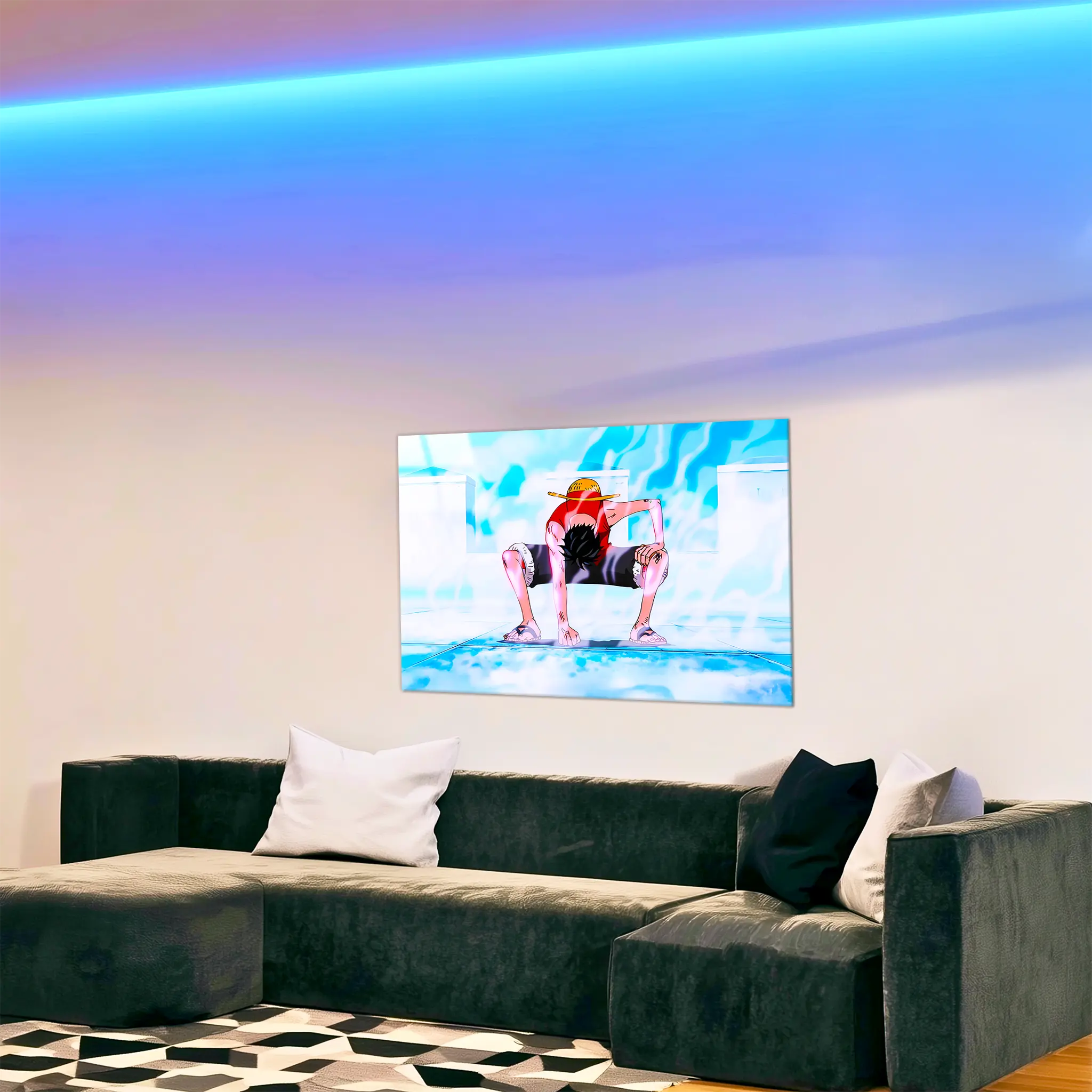 tableau-One-piece-luffy-gear-second-dans-le-salon | DreamWay