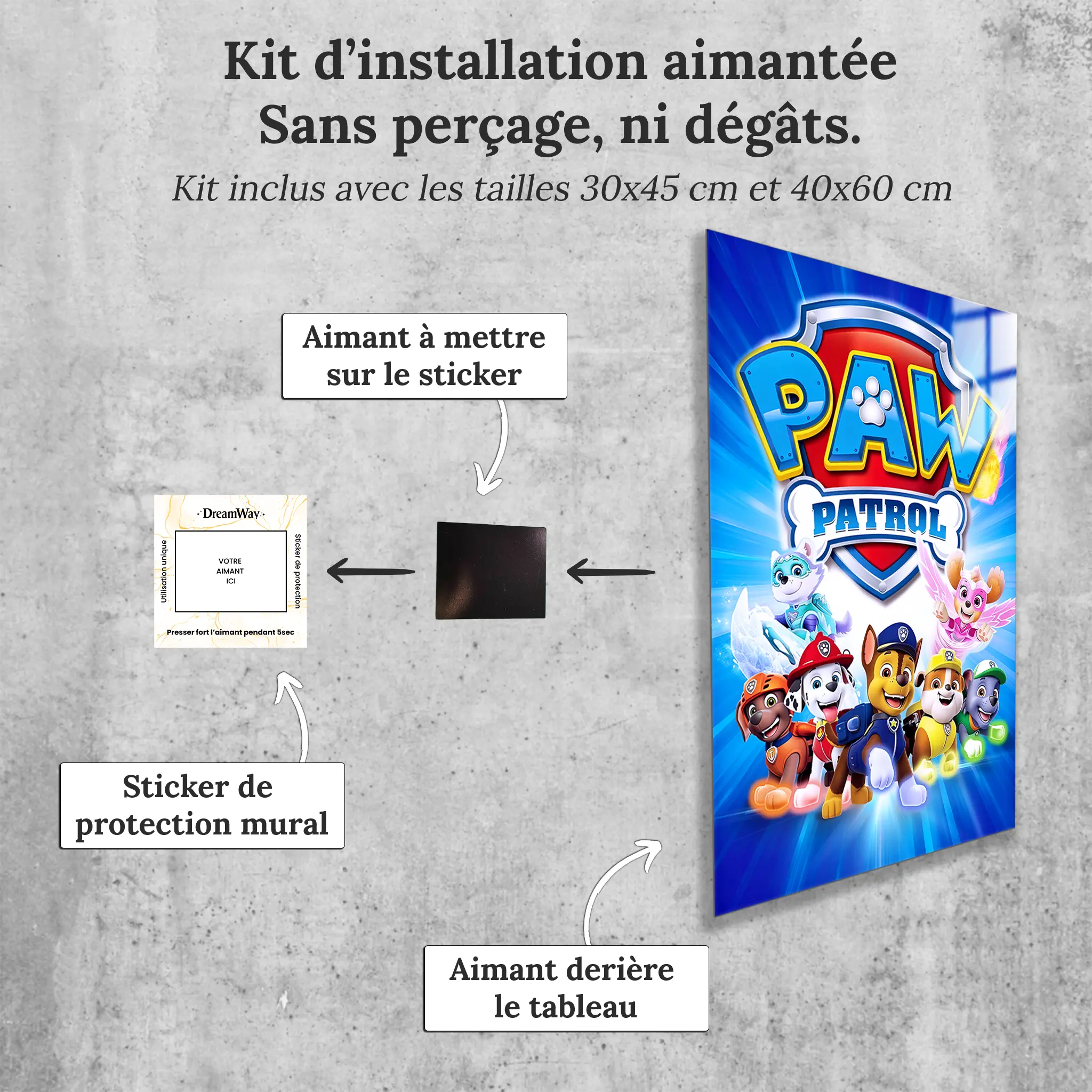 Tableau PAW Patrol Les Super Héros