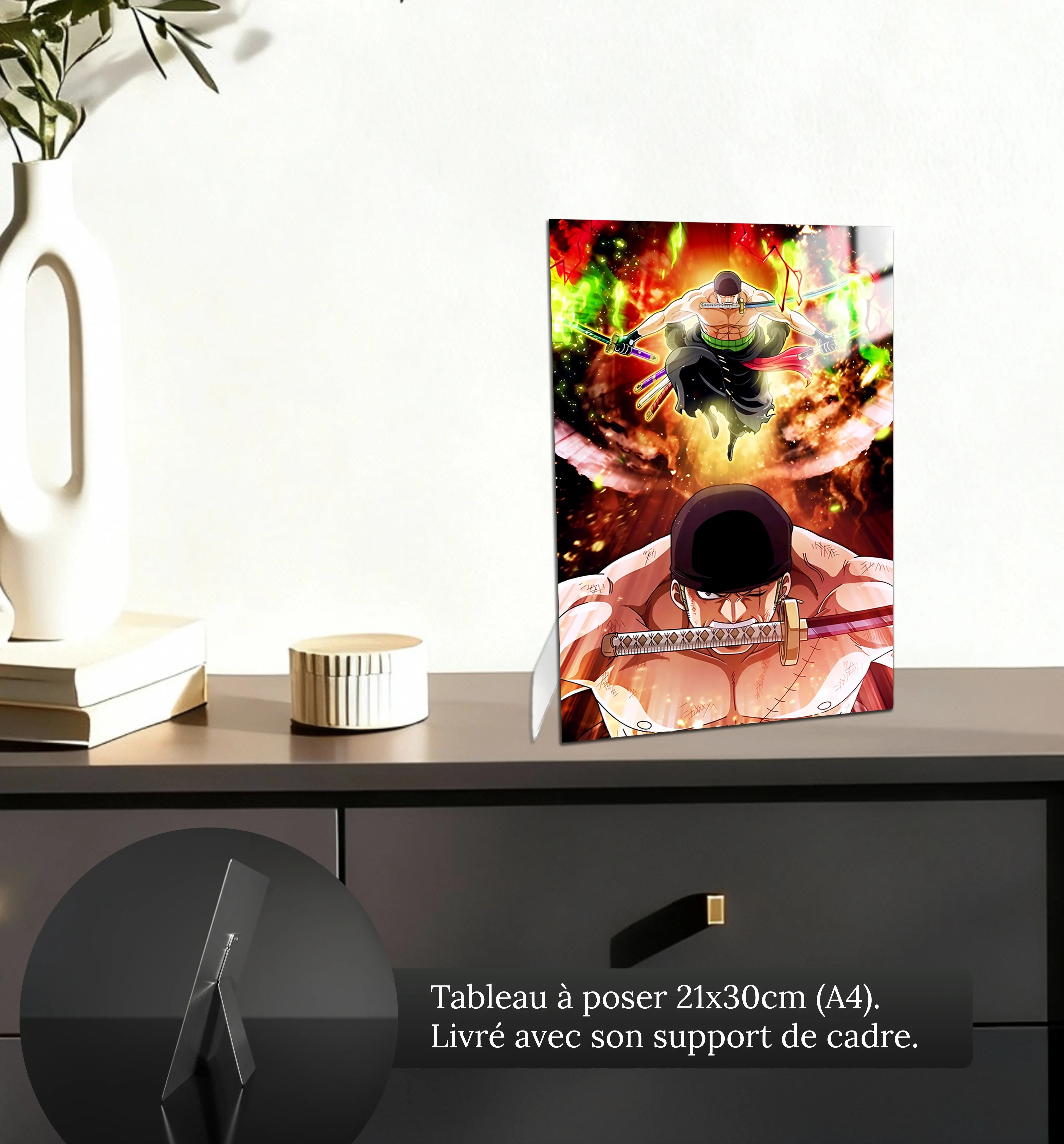 tableau-Zoro-attaque-petit-format-a-poser-sur-meuble | DreamWay