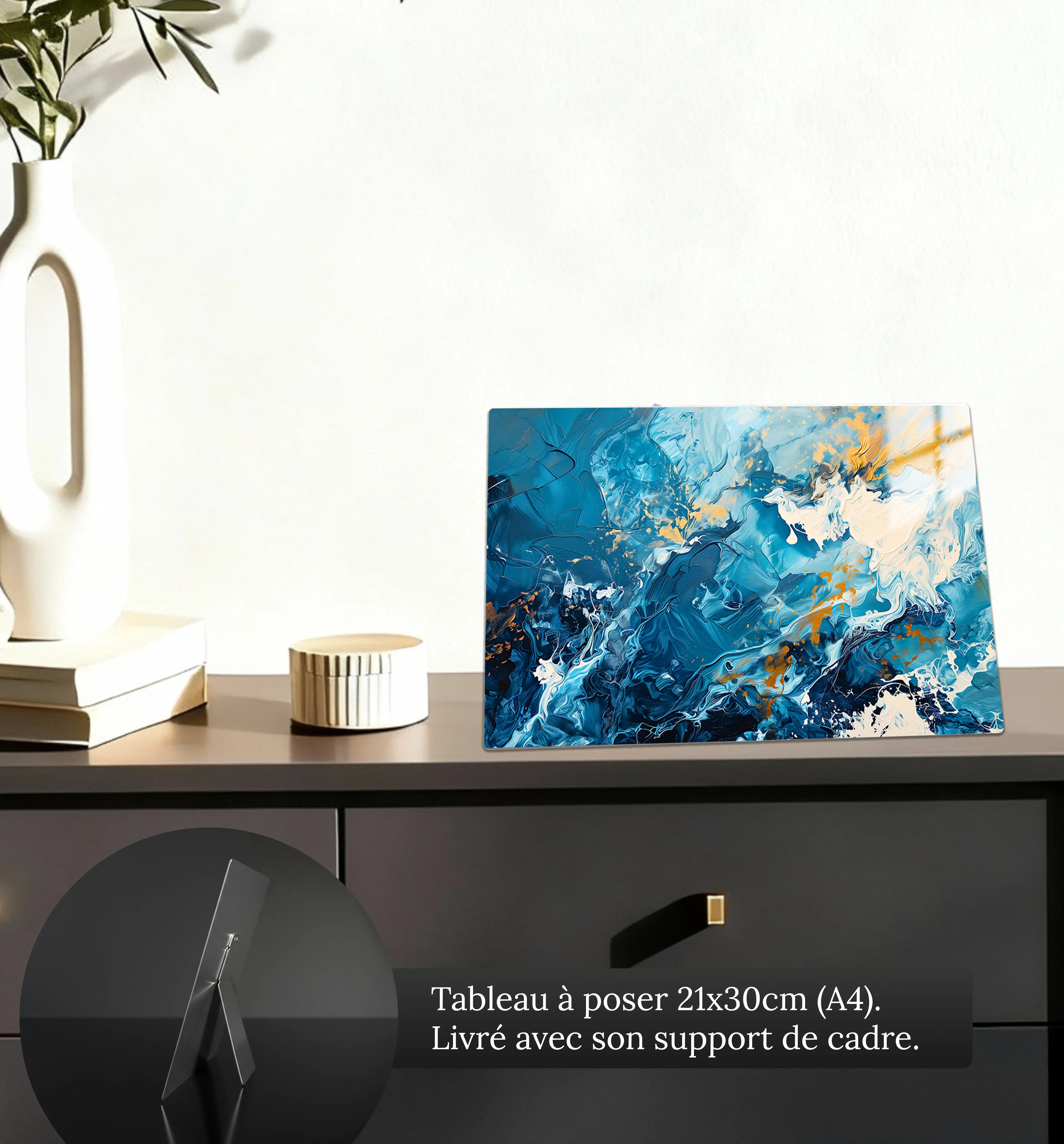 tableau-abstrait-bleu-et-blanc-petit-format-a-poser-sur-meuble | DreamWay