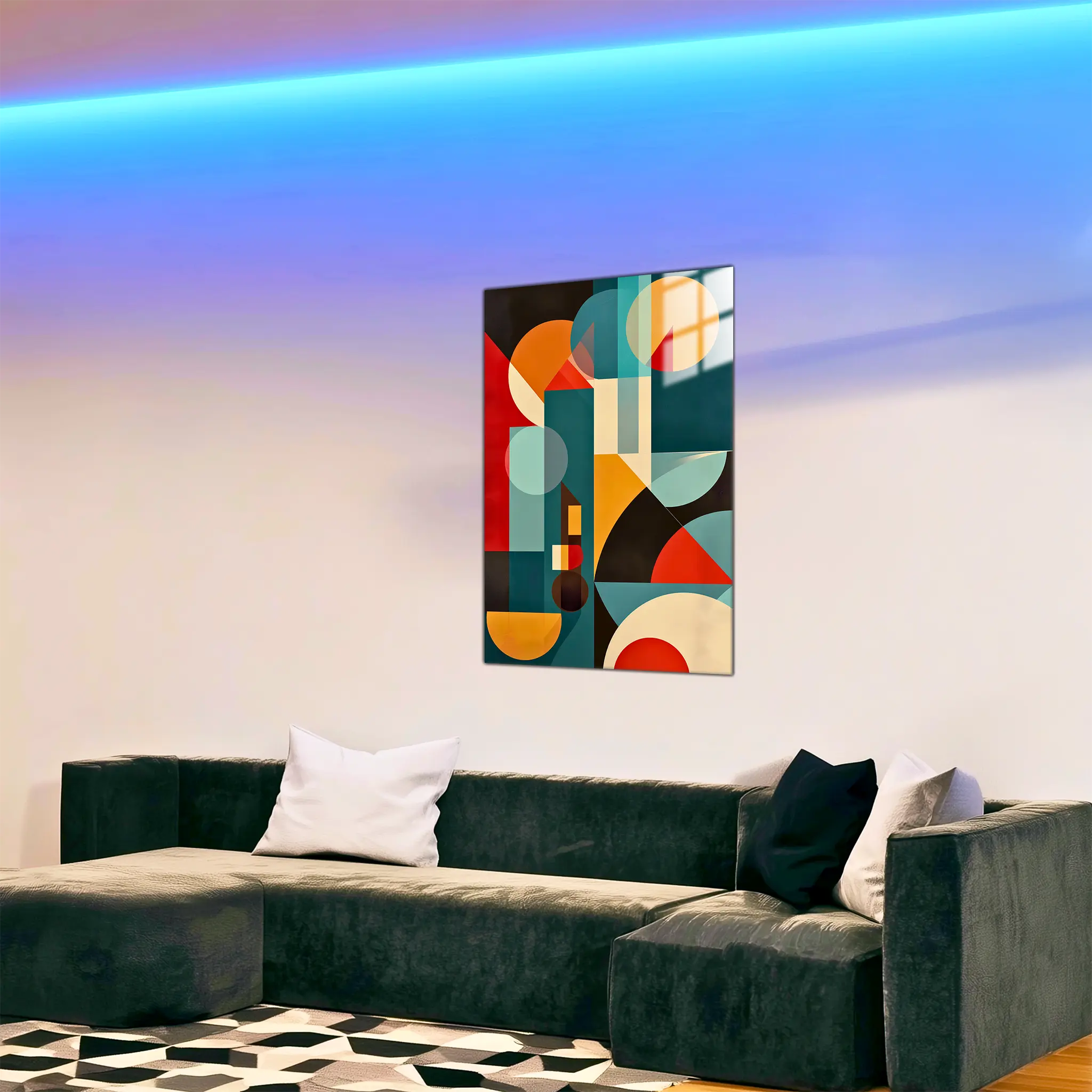 tableau-abstrait-forme-geometrique-dans-le-salon | DreamWay