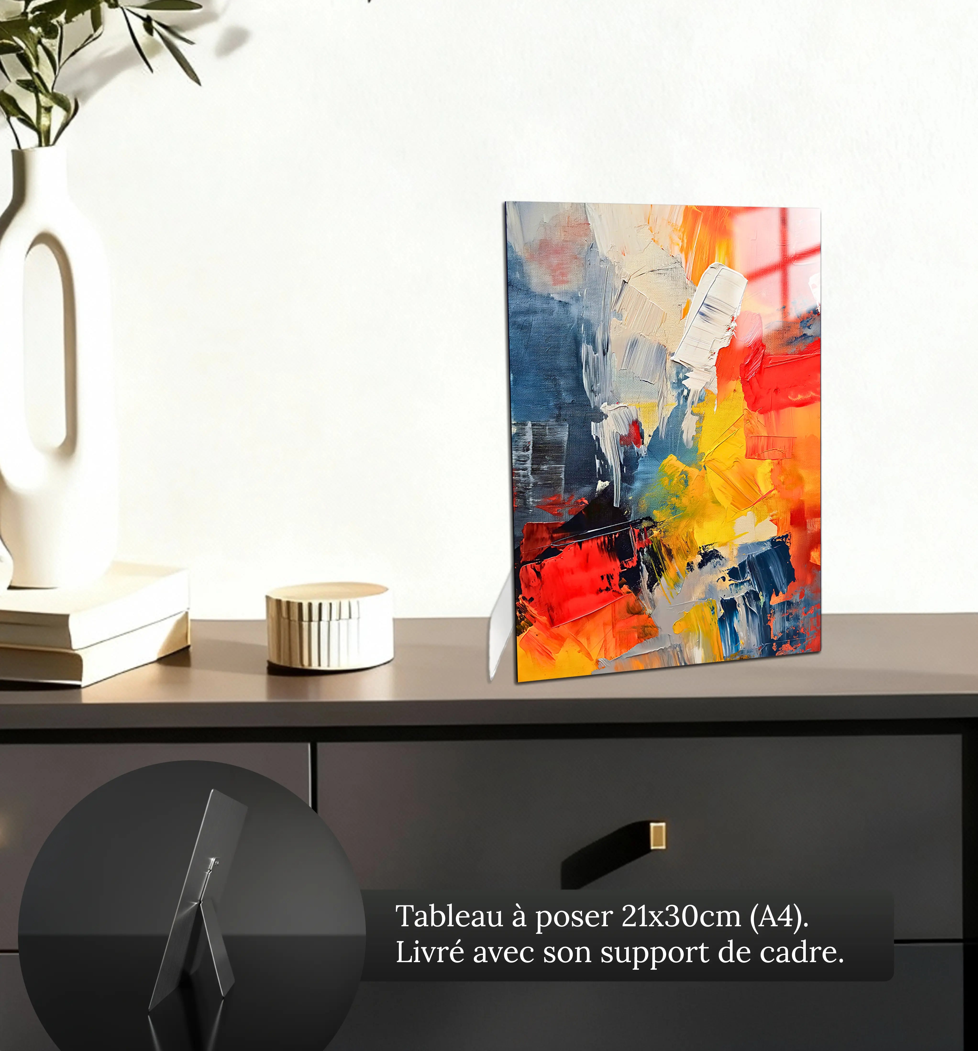 tableau-abstrait-multicolore-petit-format-a-poser-sur-meuble | DreamWay
