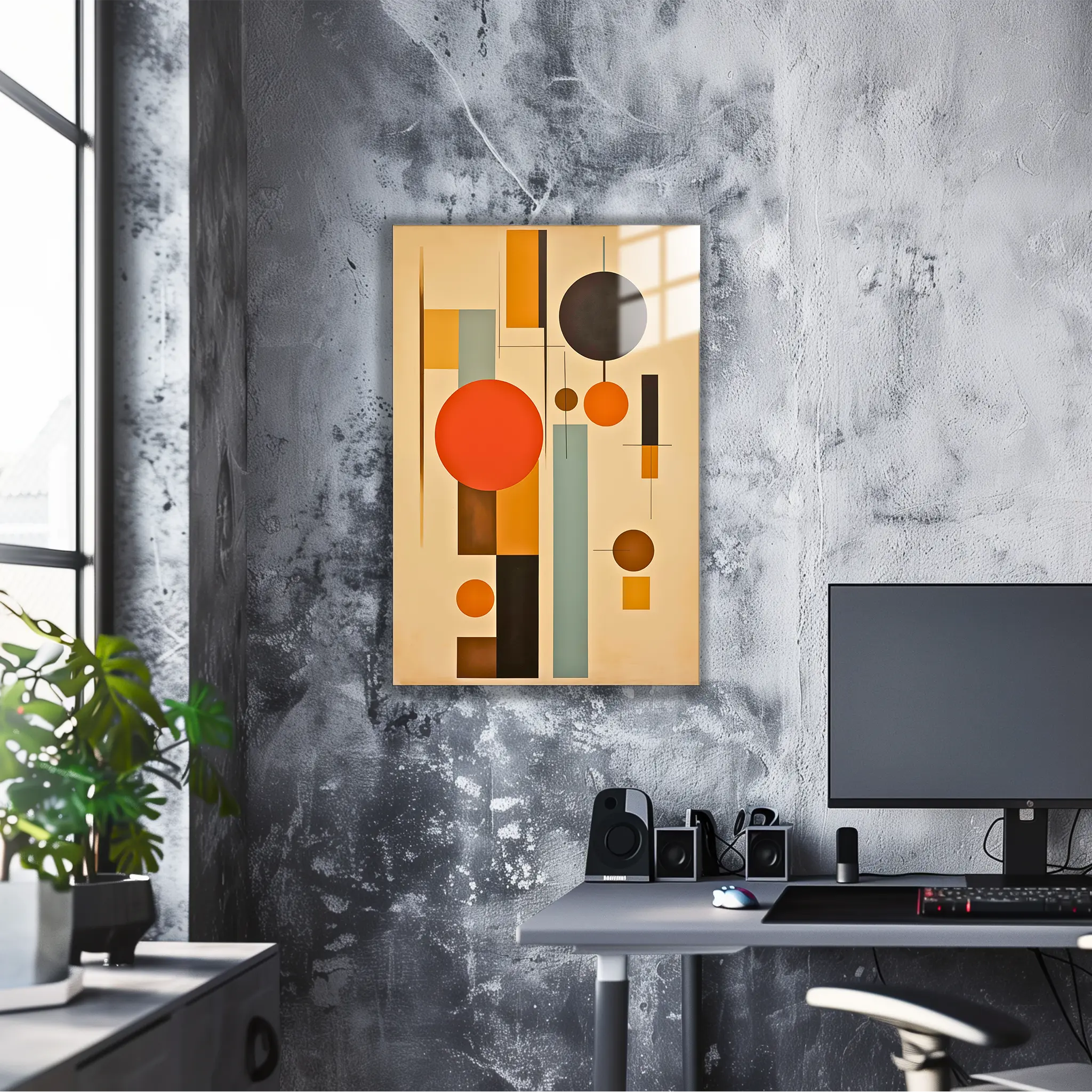 Tableau Abstrait Vintage