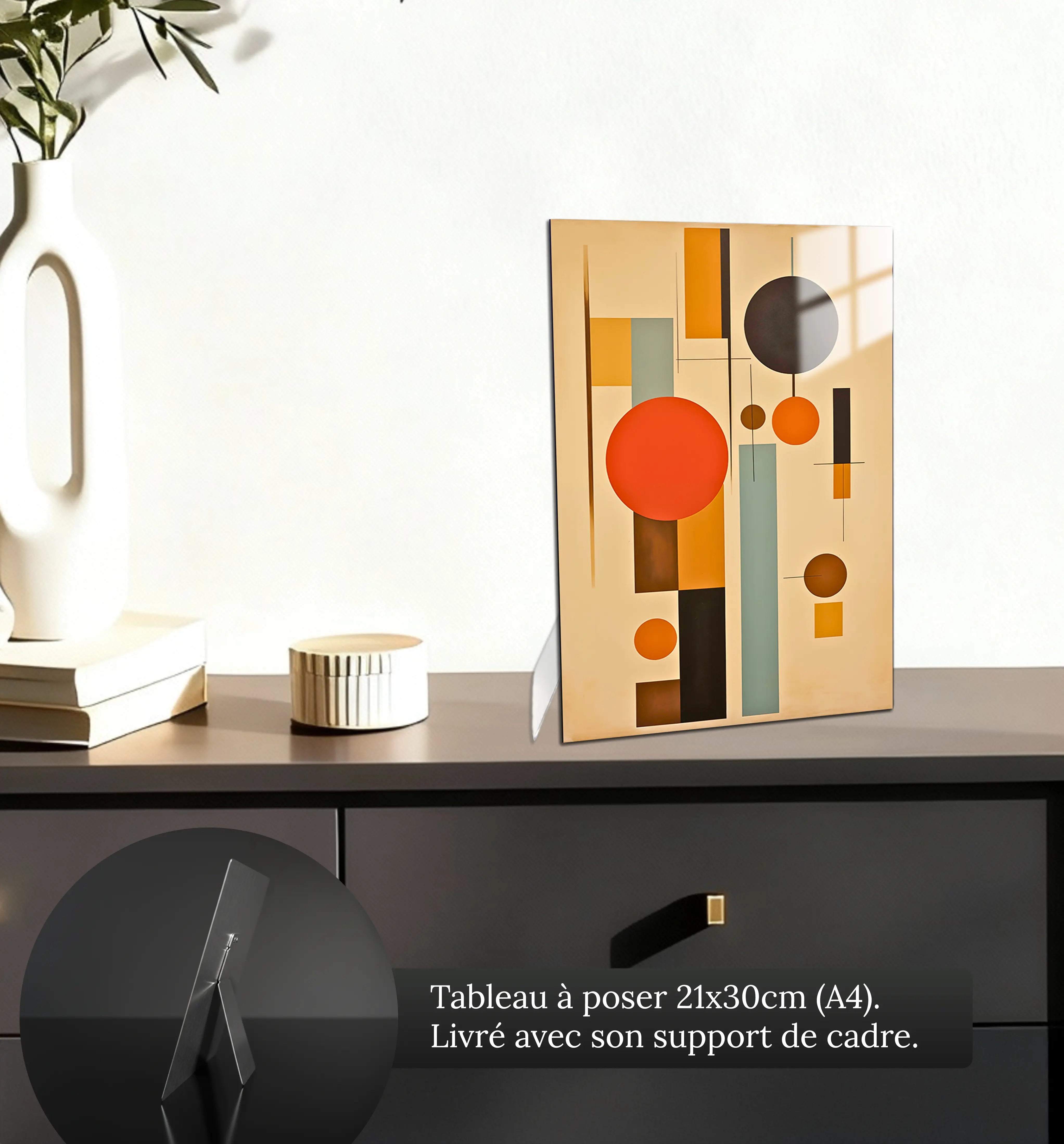 tableau-abstrait-vintage-petit-format-a-poser-sur-meuble | DreamWay