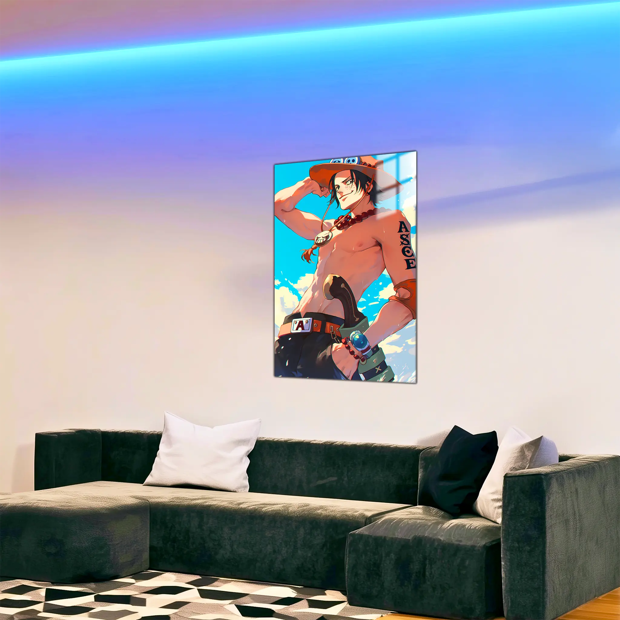 tableau-ace-one-piece-dans-le-salon | DreamWay