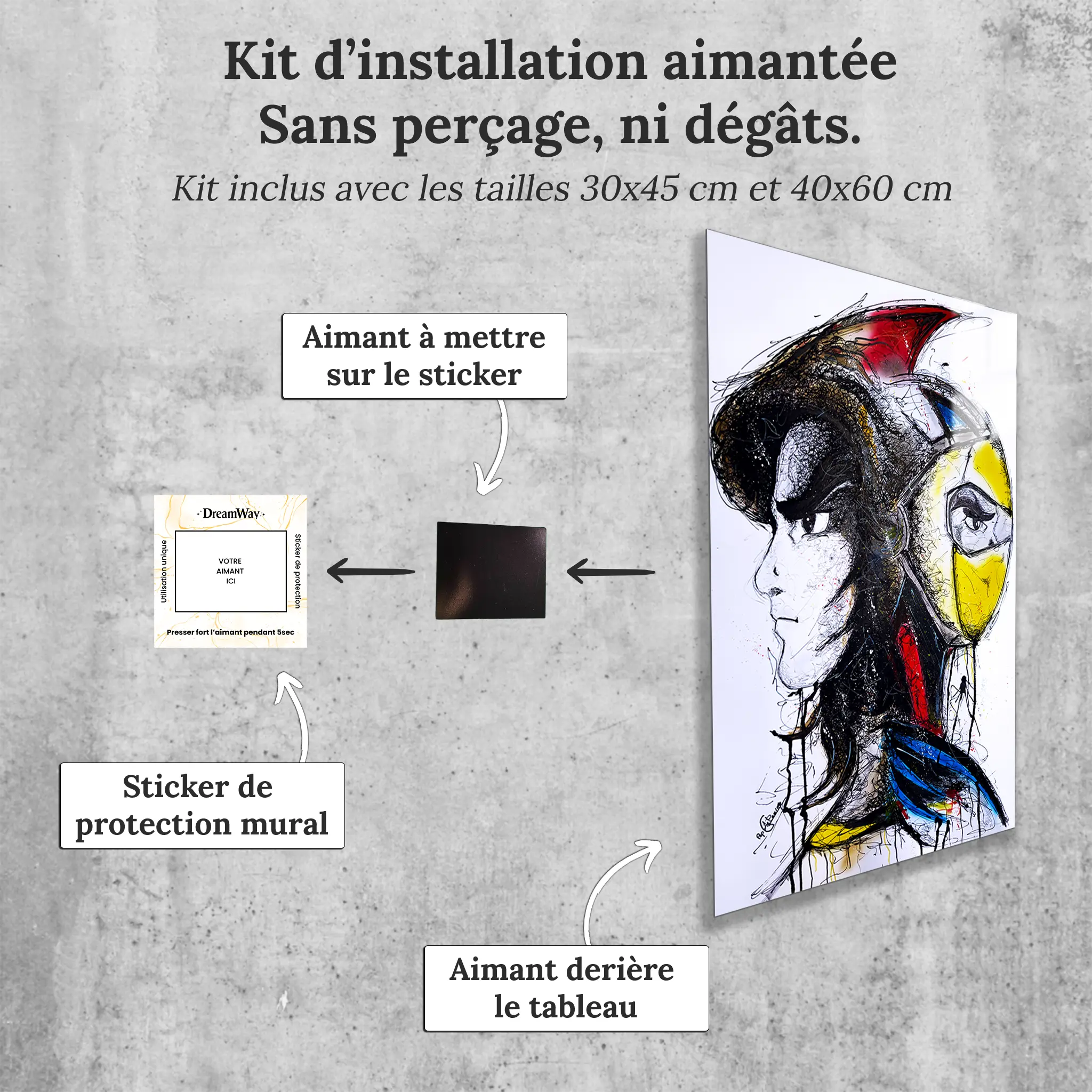 tableau-actarus-portrait-avec-installation-aimantee | DreamWay