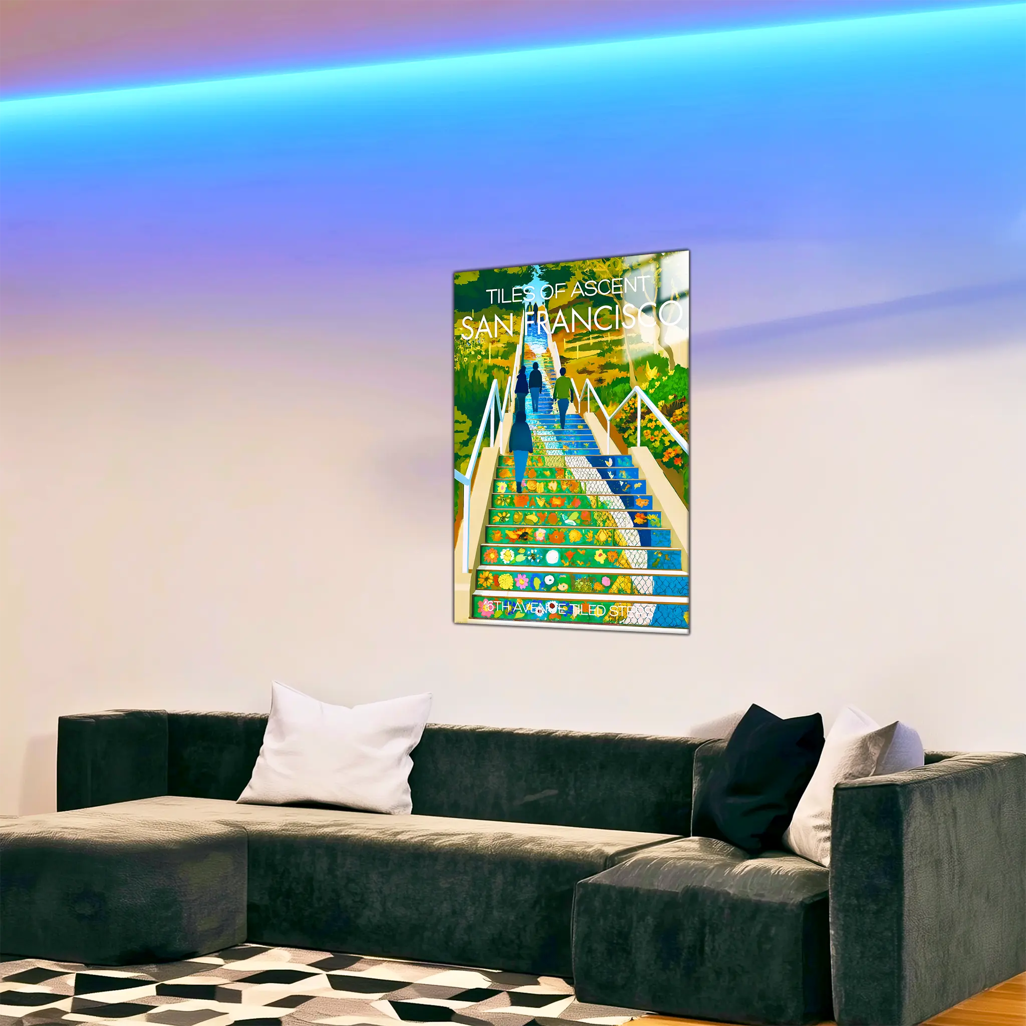 tableau-affiche-16-avenue-tiled-seps-san-francisco-dans-le-salon | DreamWay