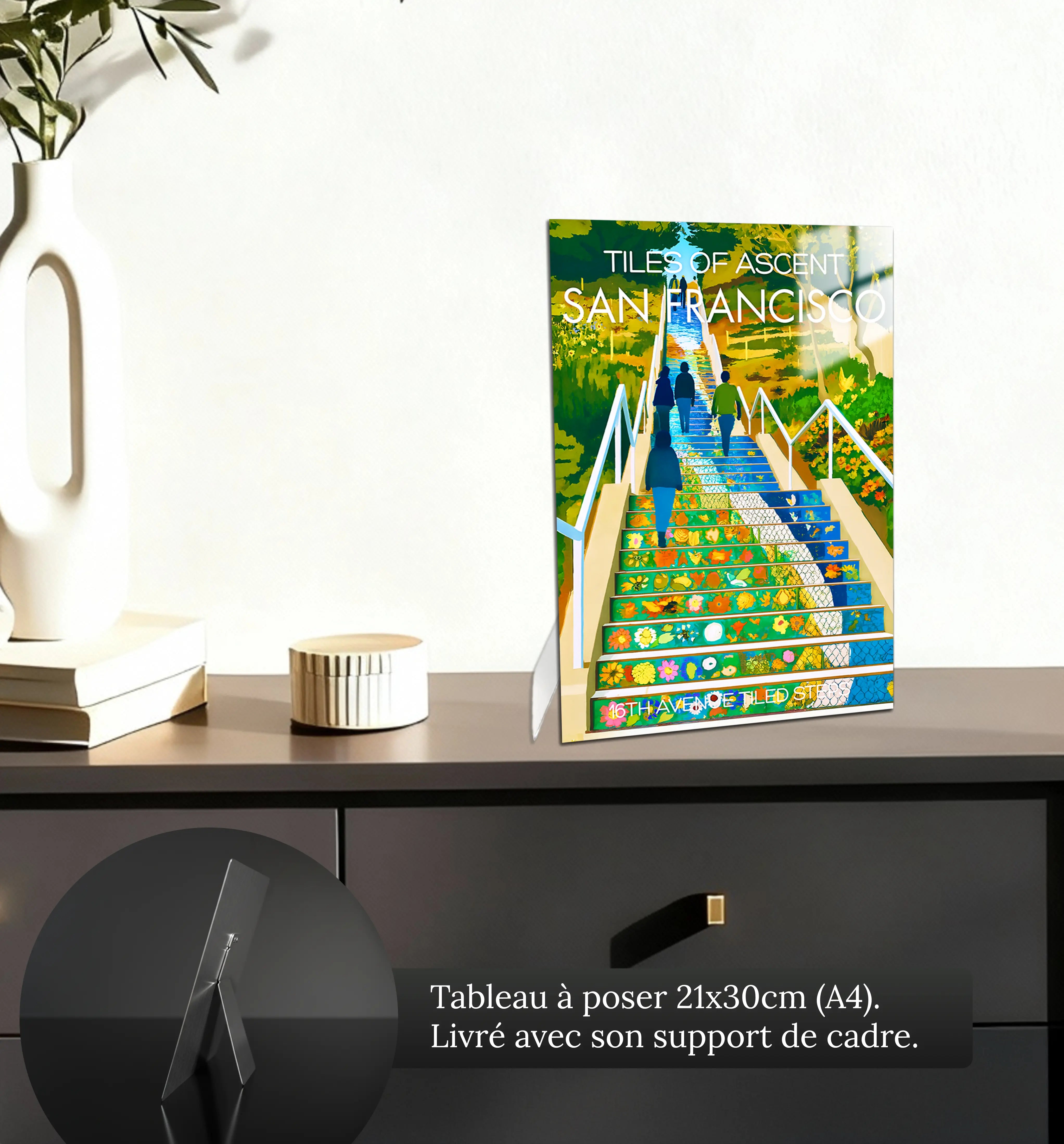 tableau-affiche-16-avenue-tiled-seps-san-francisco-petit-format-a-poser-sur-meuble | DreamWay