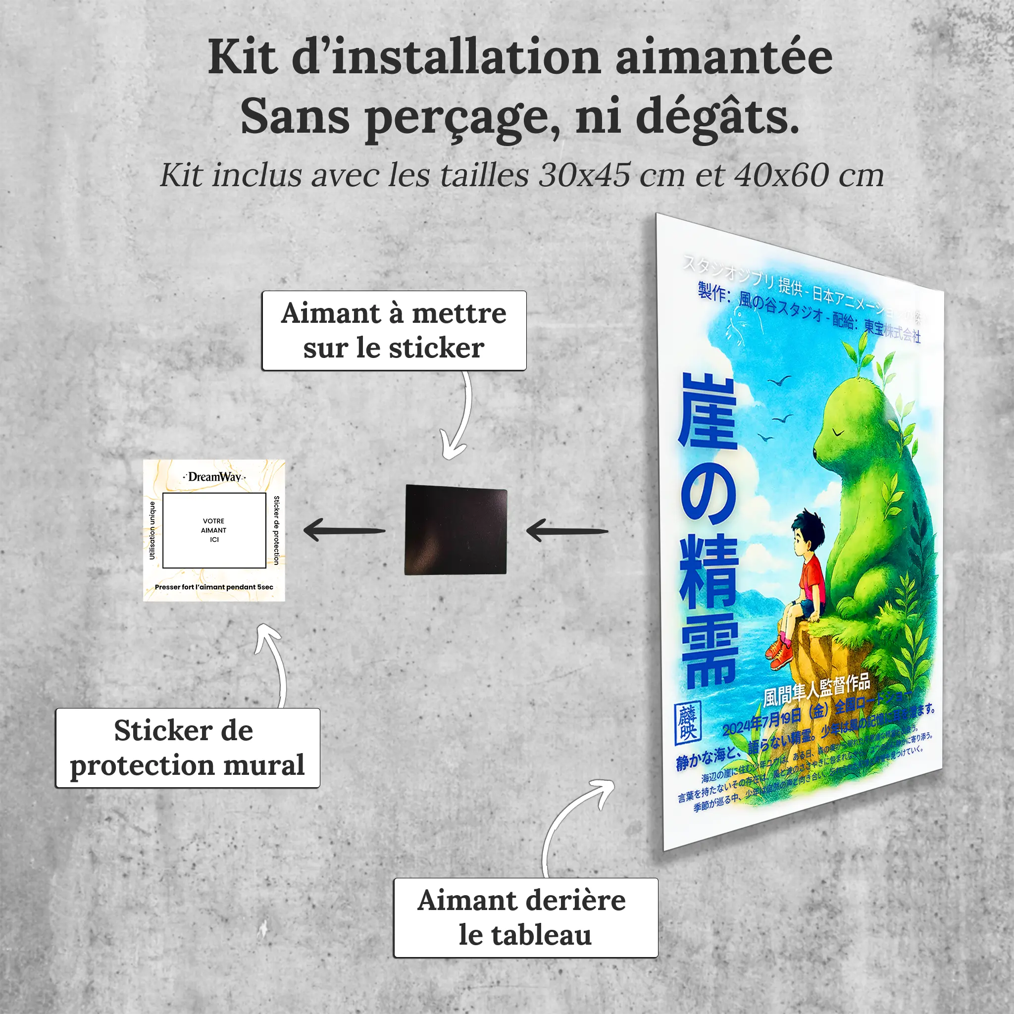 tableau-affiche-anime-japonais-avec-installation-aimantee | DreamWay