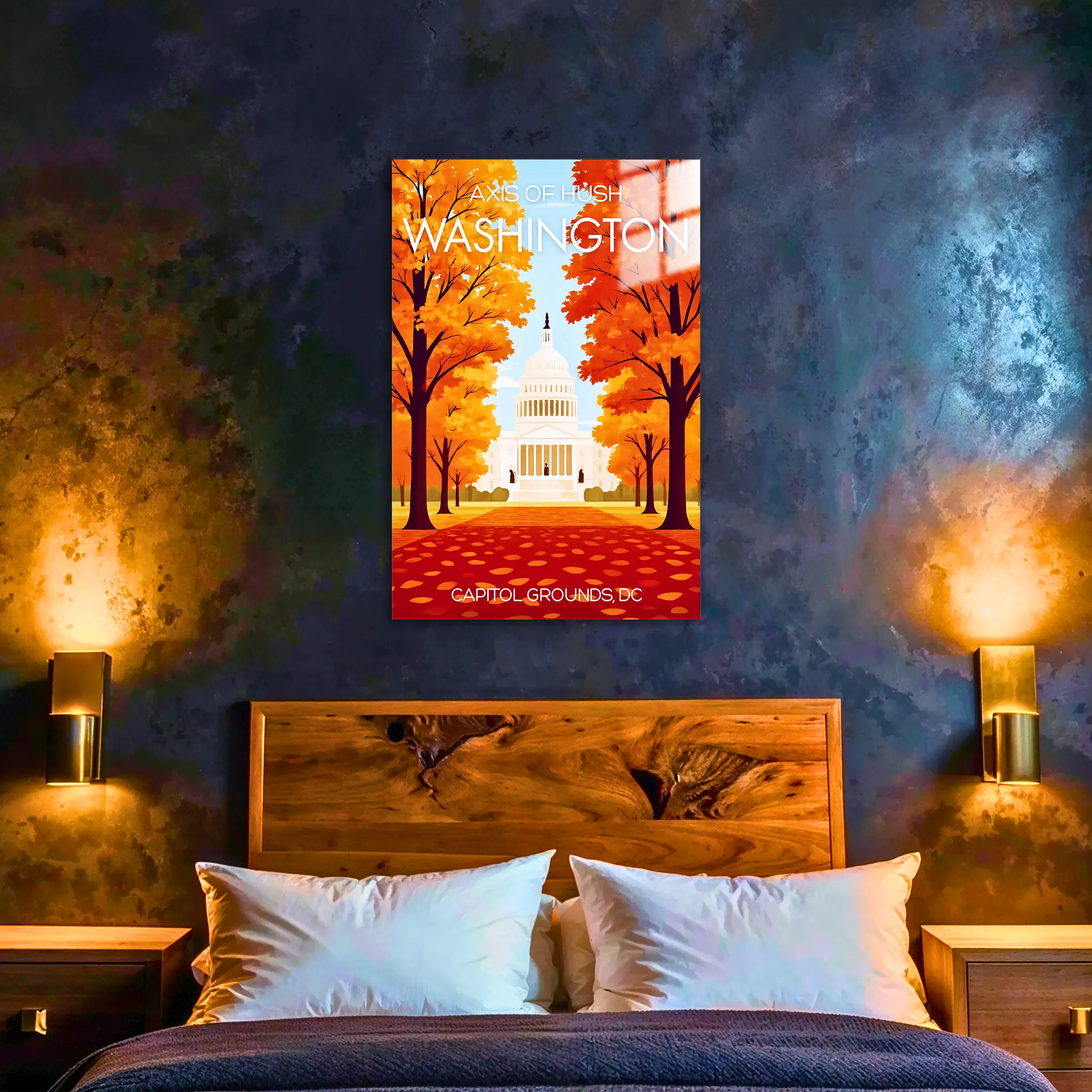 tableau-affiche-axis-of-hush-washington-dans-la-chambre | DreamWay