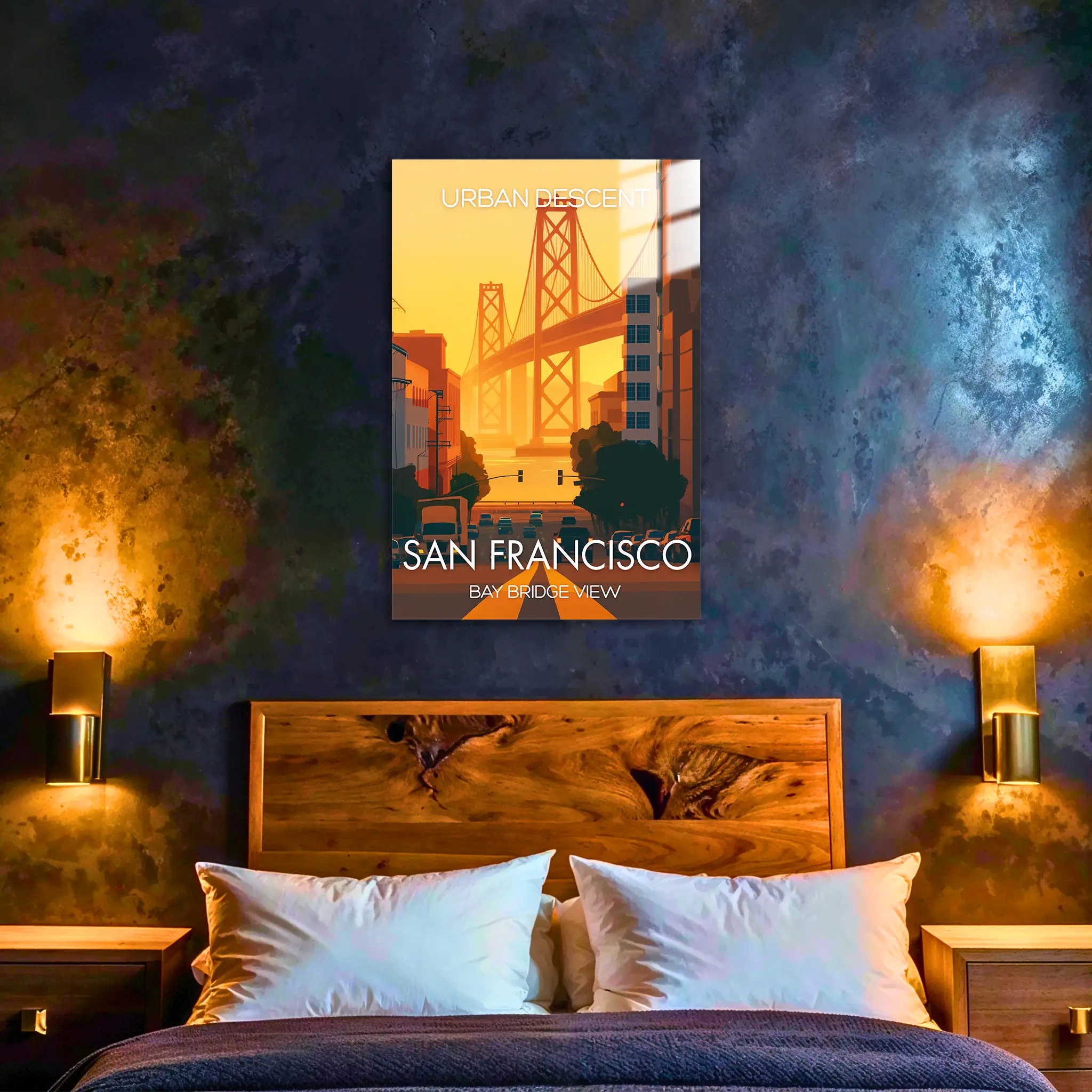 tableau-affiche-bay-bridge-view-san-francisco-dans-la-chambre | DreamWay