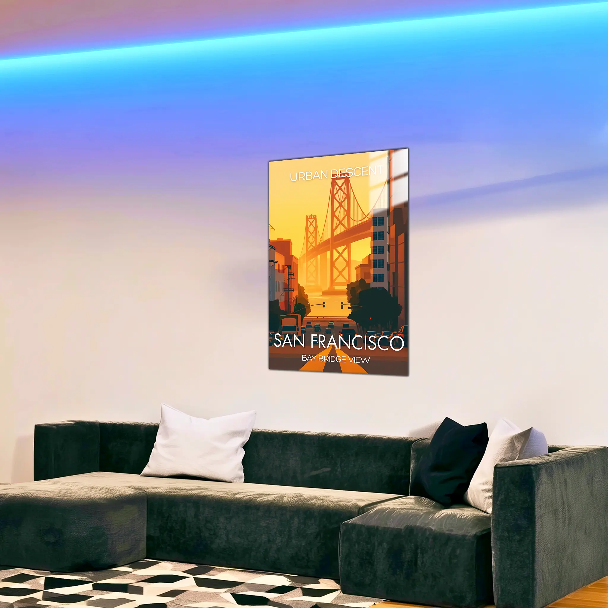 tableau-affiche-bay-bridge-view-san-francisco-dans-le-salon | DreamWay