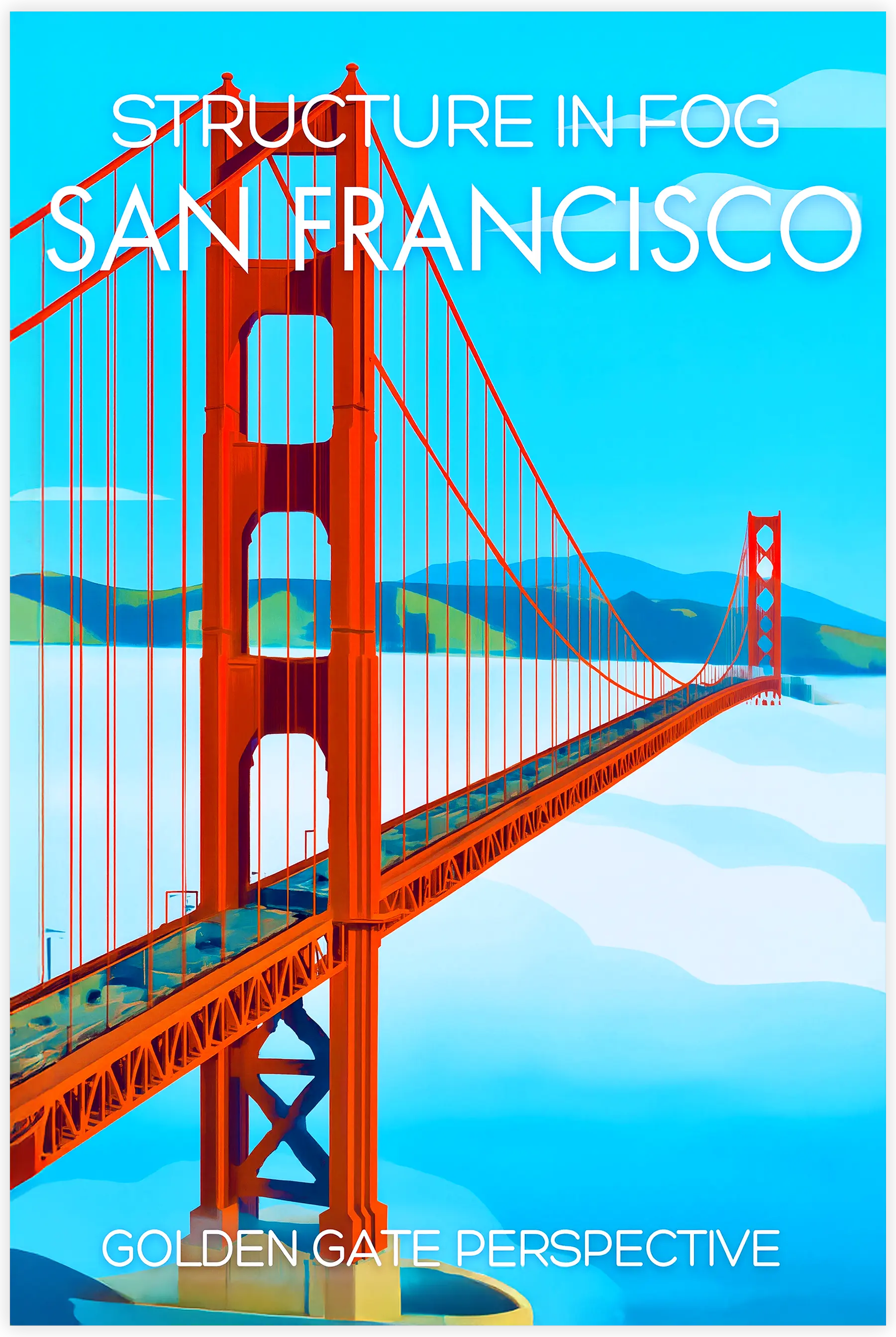 tableau-affiche-bridge-in-the-mist-san-francisco | DreamWay