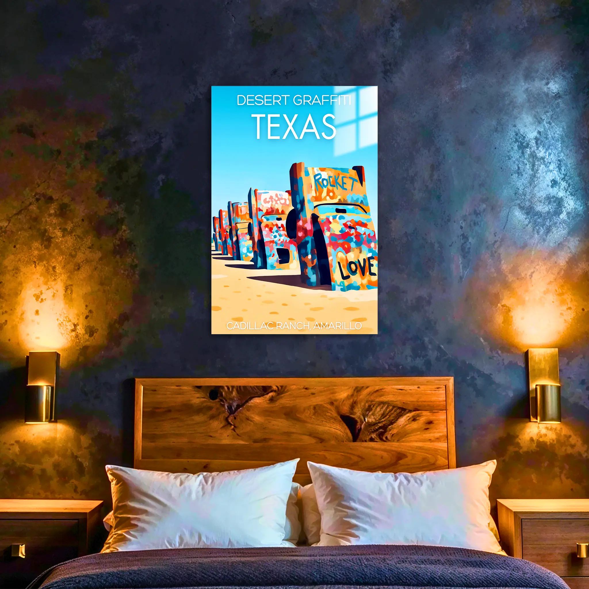 tableau-affiche-cadillac-ranch-amarillo-dans-la-chambre | DreamWay