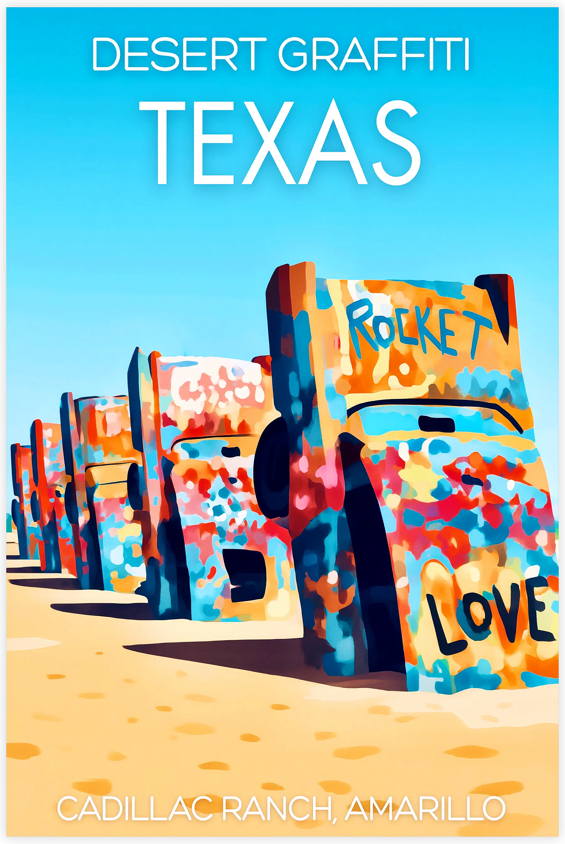 tableau-affiche-cadillac-ranch-amarillo | DreamWay