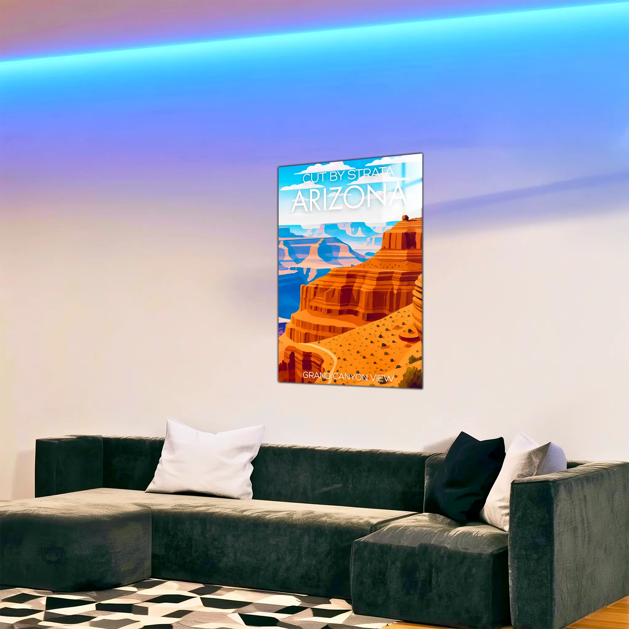 tableau-affiche-cut-by-strata-arizona-dans-le-salon | DreamWay