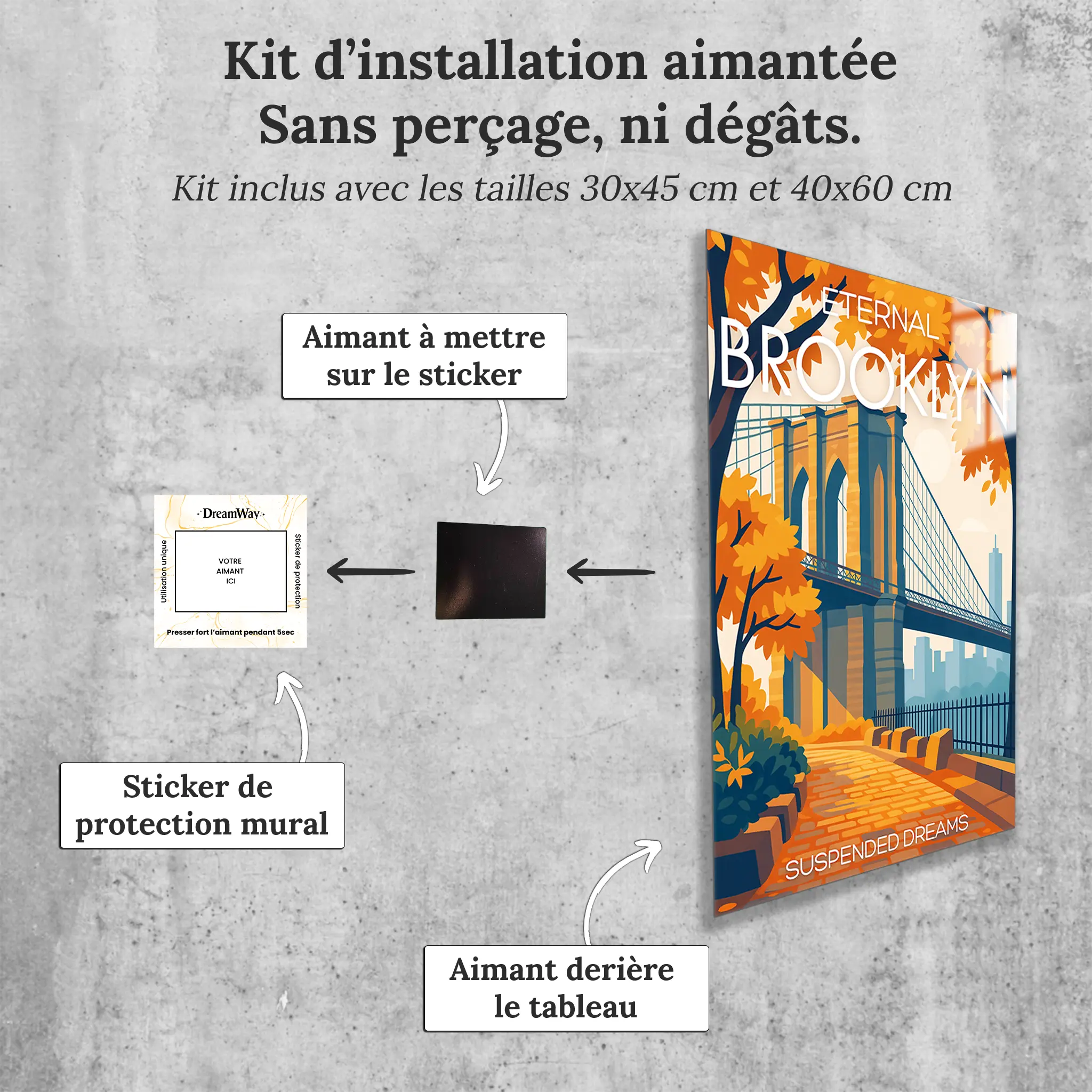 tableau-affiche-eternal-brooklyn-avec-installation-aimantee | DreamWay