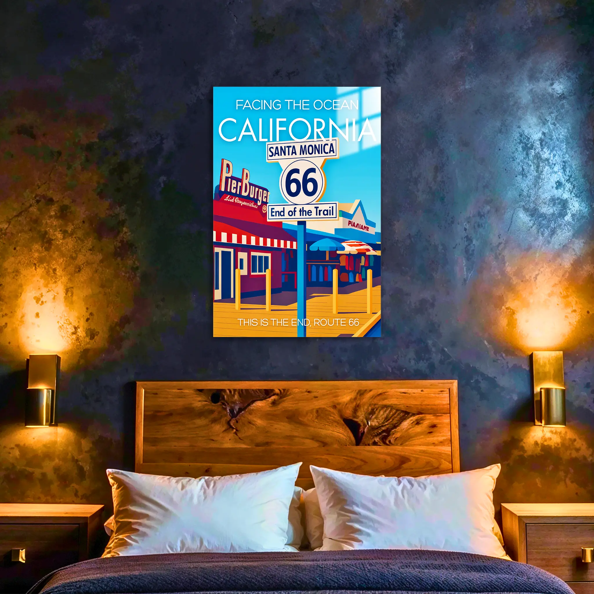 tableau-affiche-facing-the-ocean-california-dans-la-chambre | DreamWay