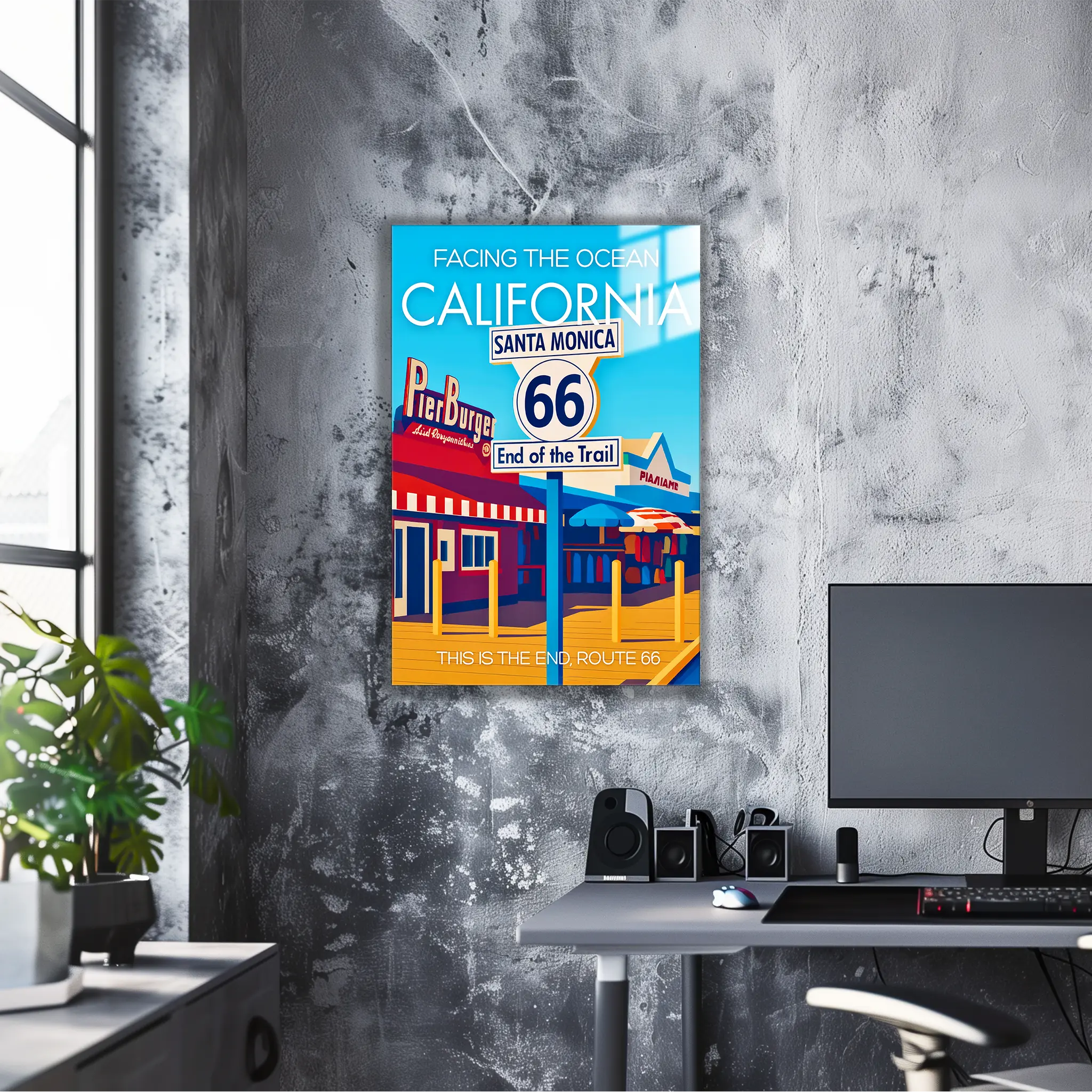 tableau-affiche-facing-the-ocean-california | DreamWay