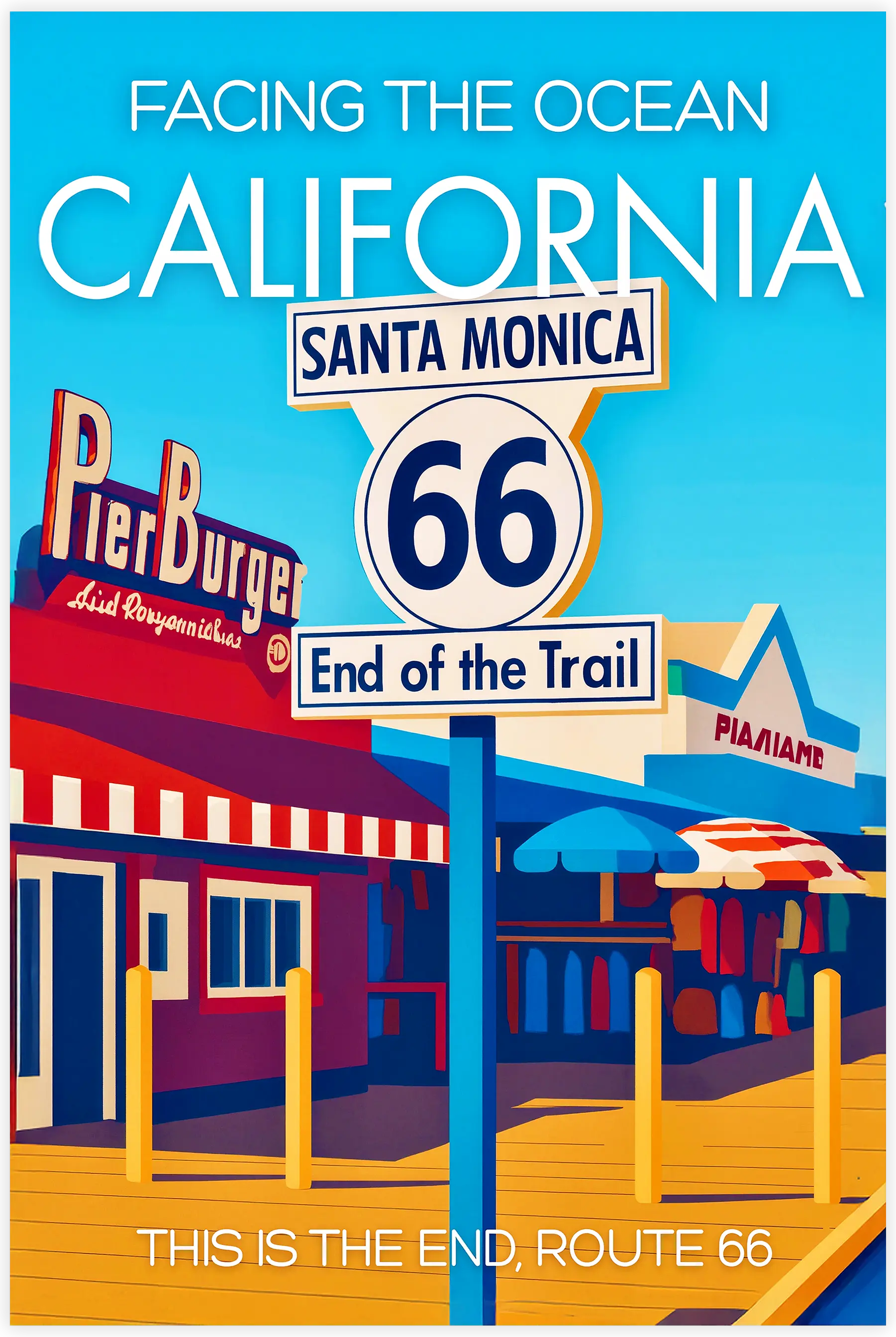 tableau-affiche-facing-the-ocean-california | DreamWay