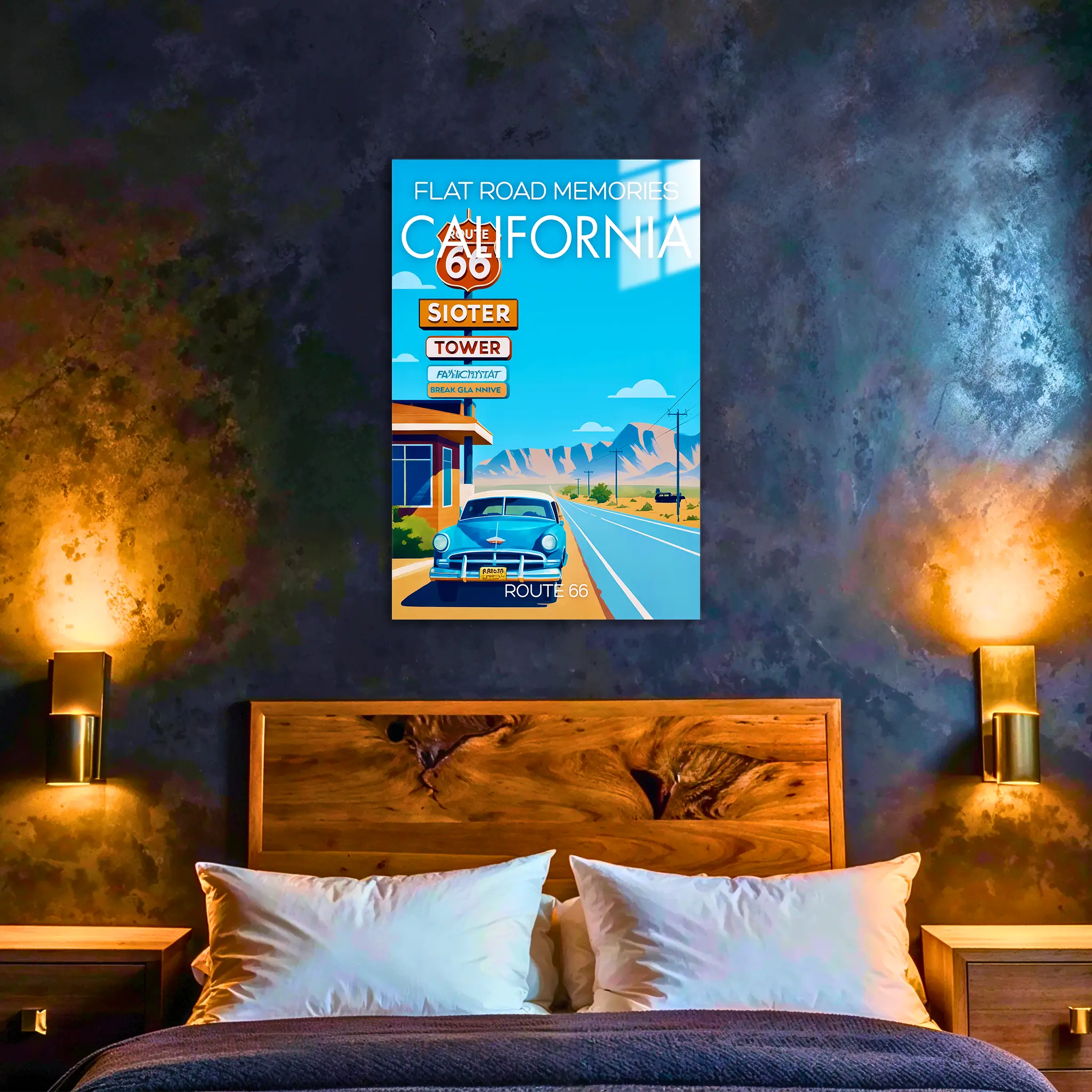 tableau-affiche-flat-memories-california-dans-la-chambre | DreamWay