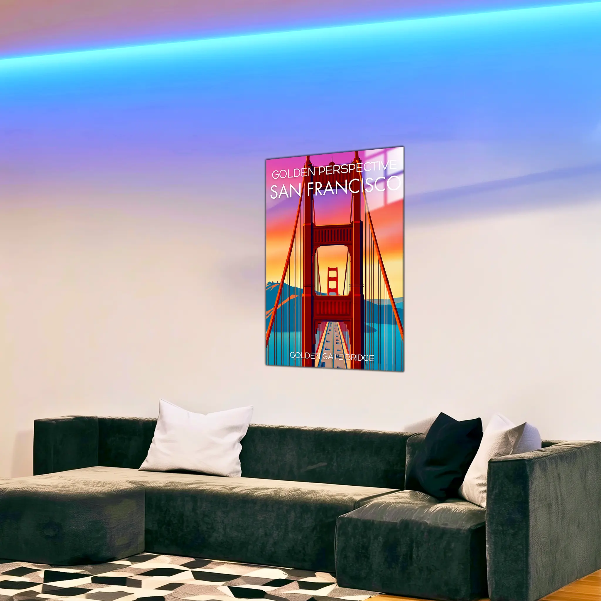 tableau-affiche-golden-gate-bridge-san-francisco-dans-le-salon | DreamWay