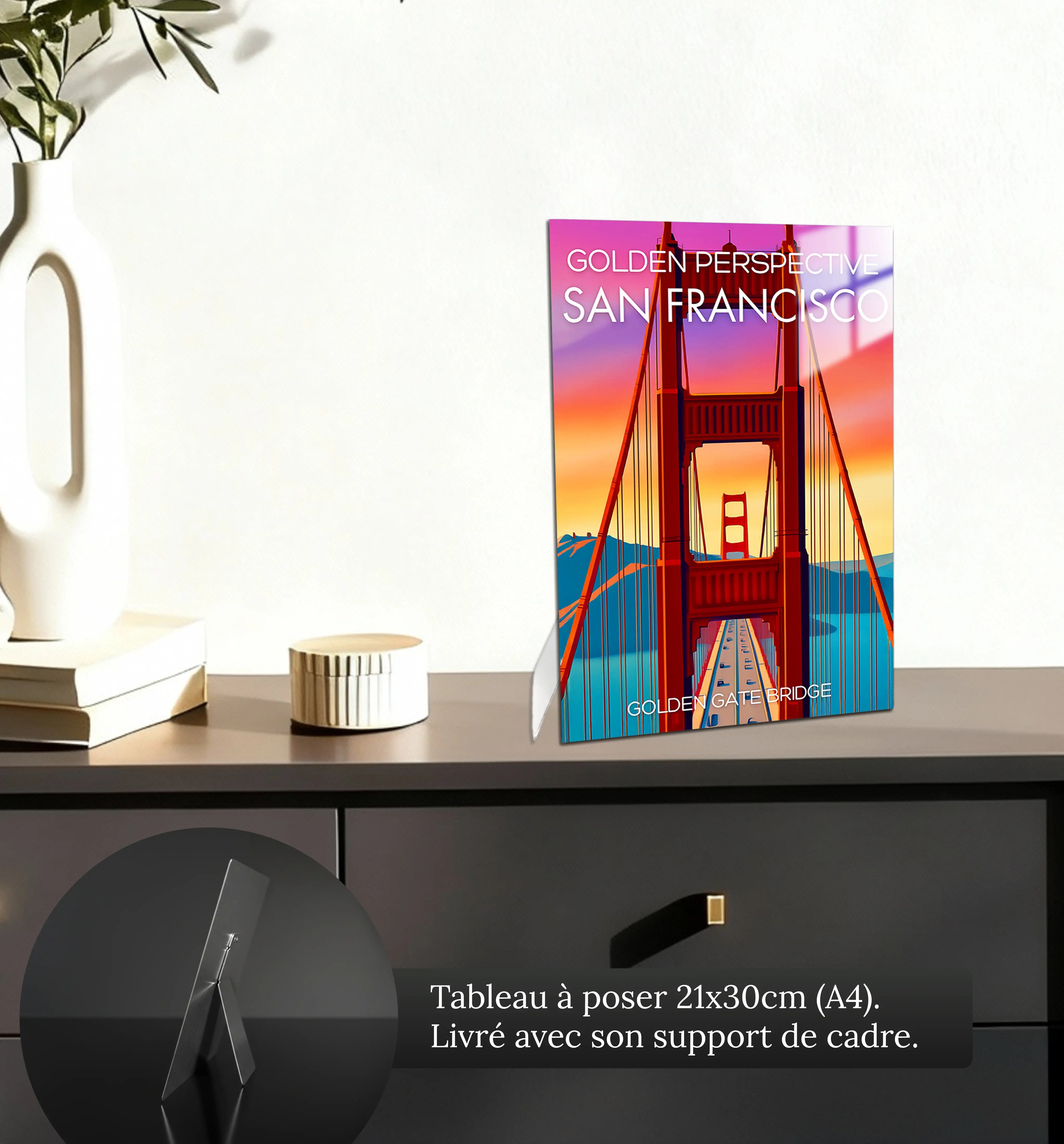 tableau-affiche-golden-gate-bridge-san-francisco-petit-format-a-poser-sur-meuble | DreamWay