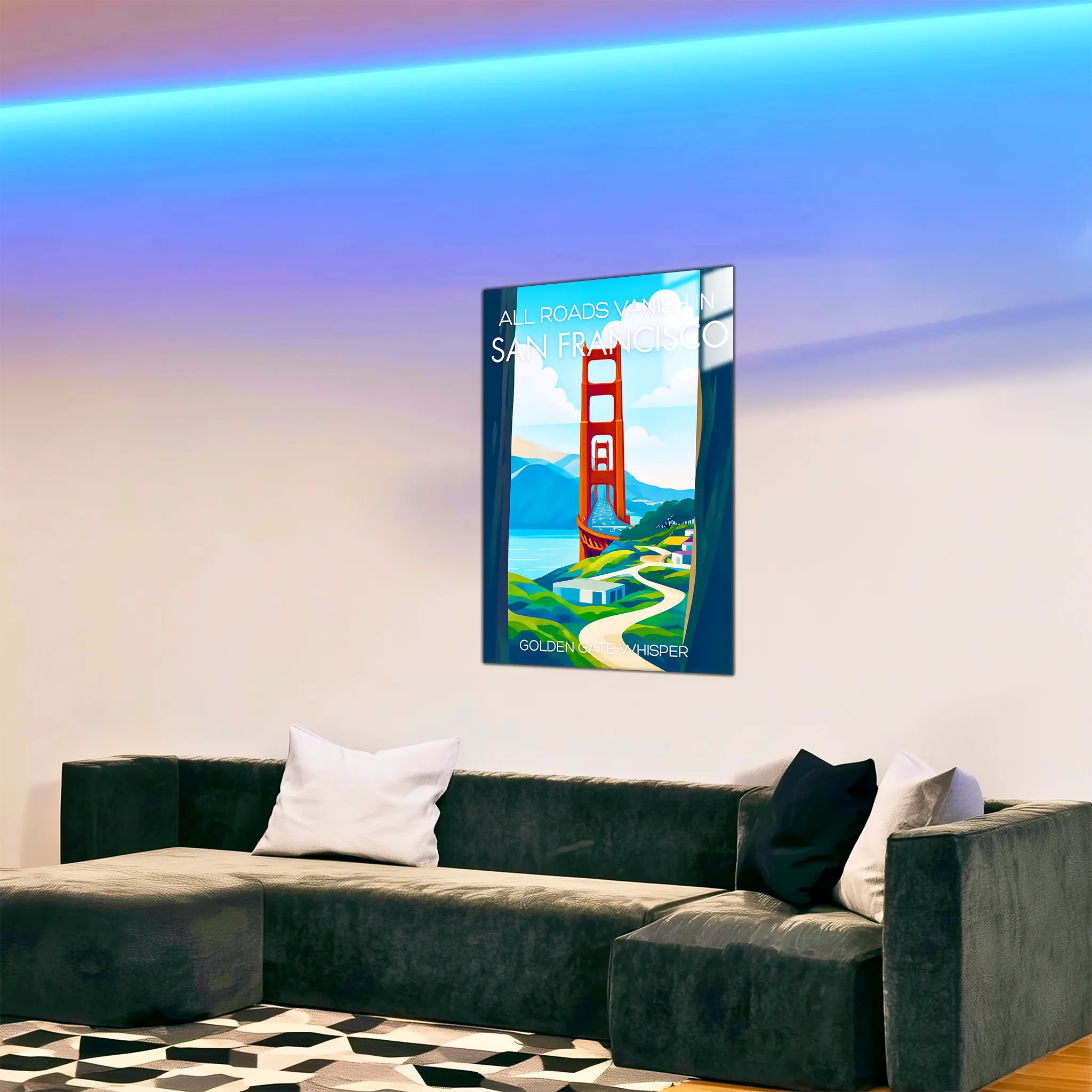 tableau-affiche-golden-gate-whisper-san-francisco-dans-le-salon | DreamWay