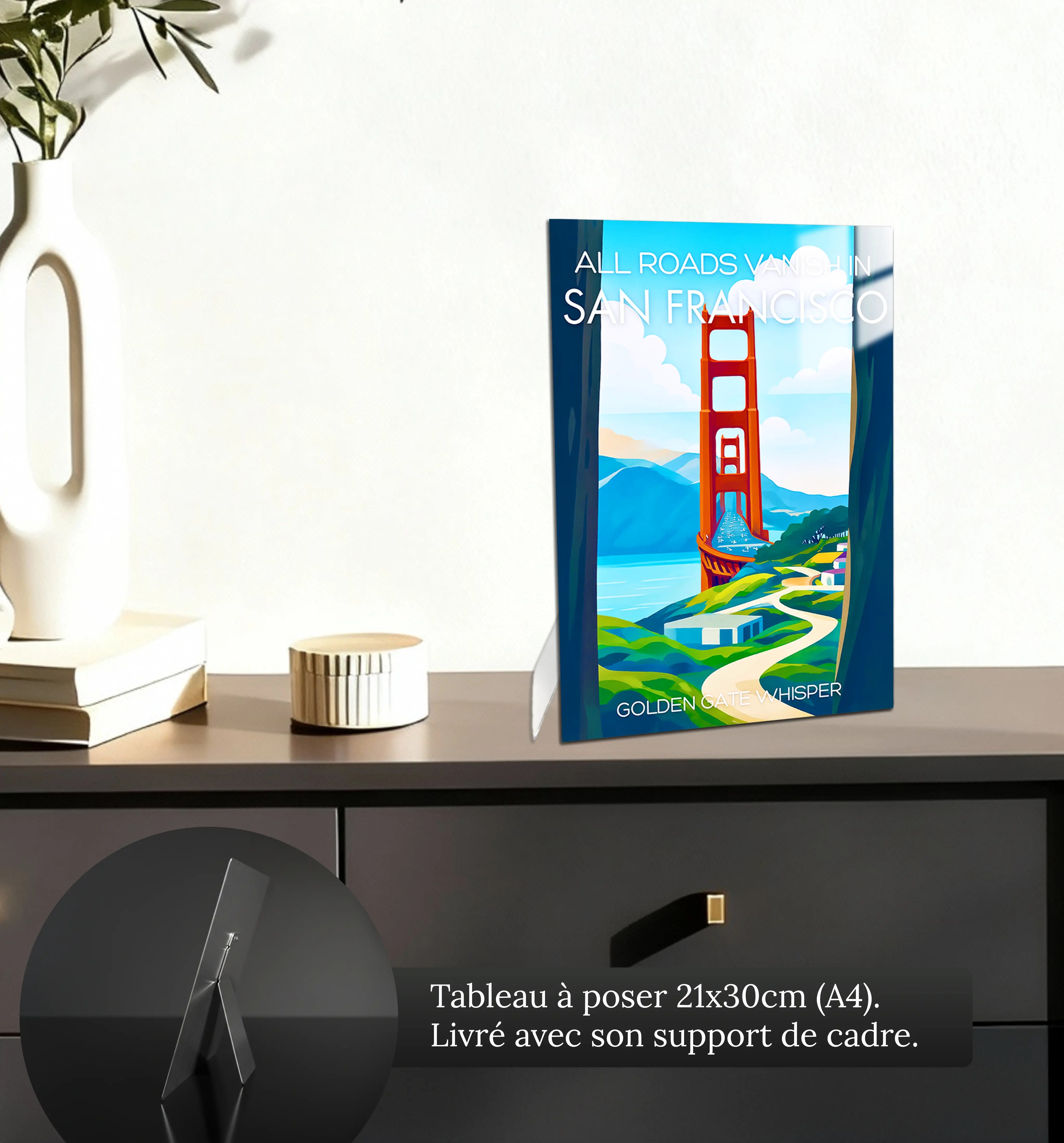 tableau-affiche-golden-gate-whisper-san-francisco-petit-format-a-poser-sur-meuble | DreamWay