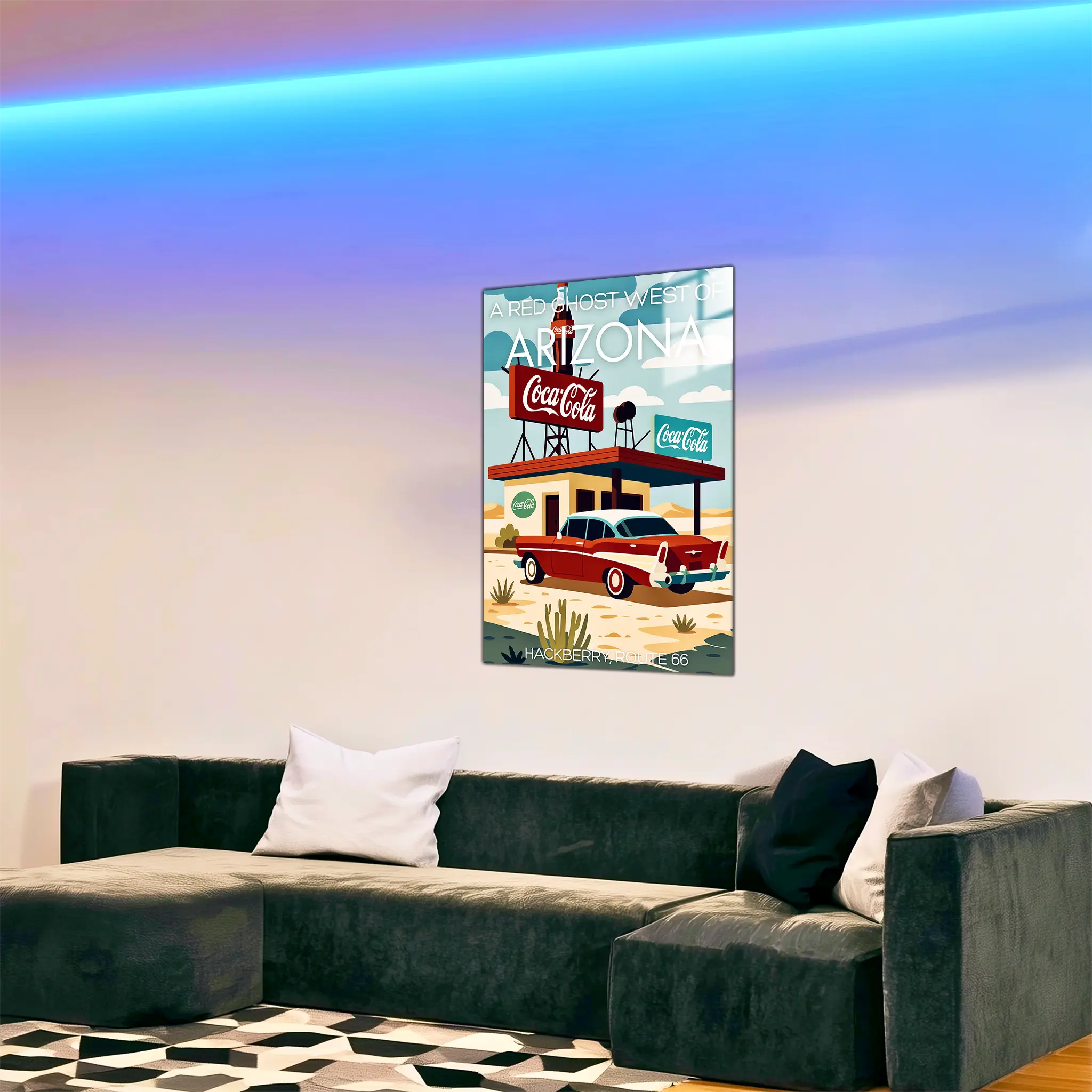 tableau-affiche-hackberry-route-66-arizona-dans-le-salon | DreamWay