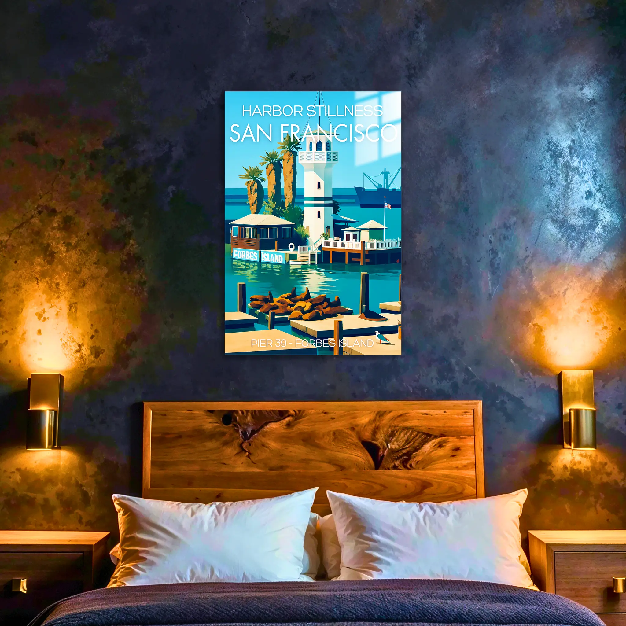 tableau-affiche-harbor-stillness-san-francisco-dans-la-chambre | DreamWay