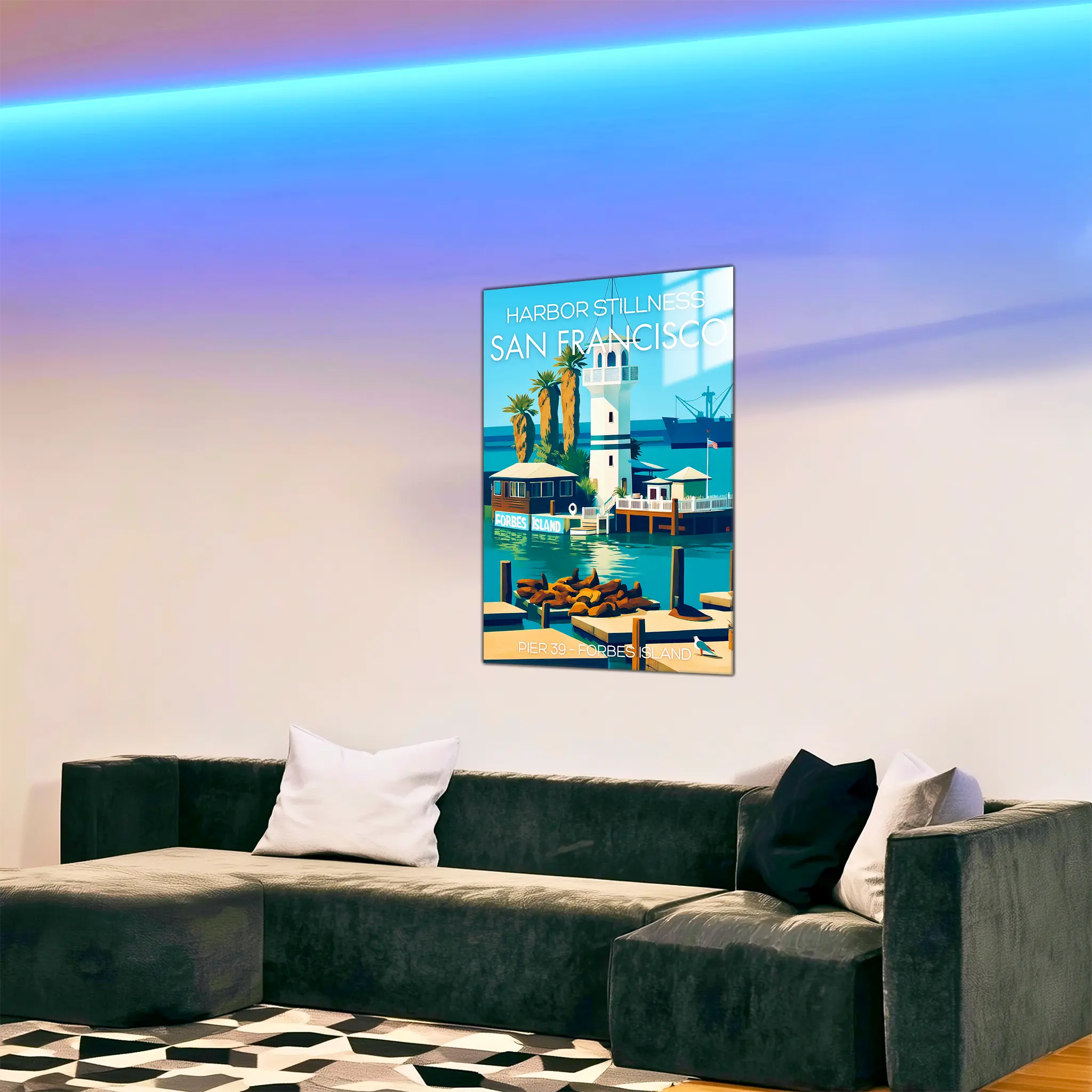 tableau-affiche-harbor-stillness-san-francisco-dans-le-salon | DreamWay