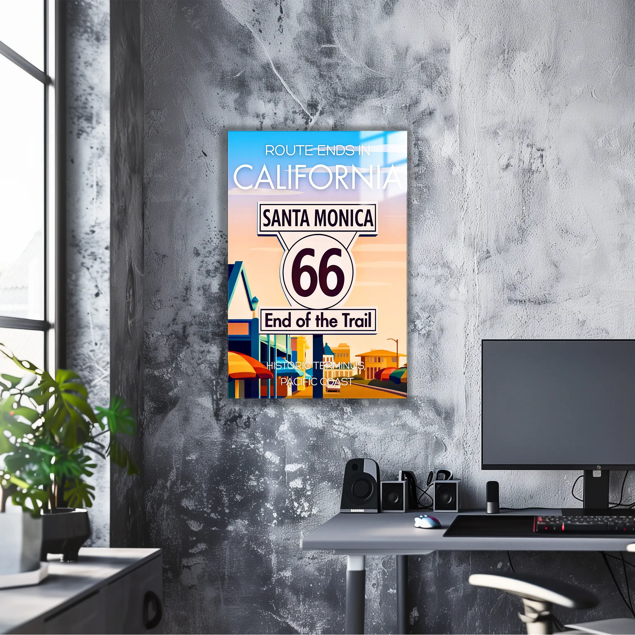 tableau-affiche-historic-terminus-pacific-coast-california | DreamWay