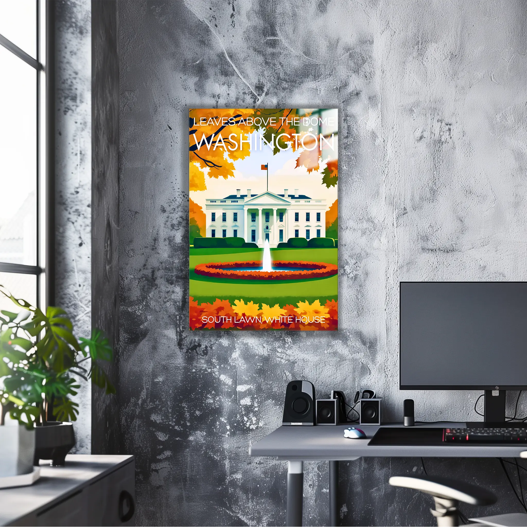 tableau-affiche-leaves-above-the-dome-washington | DreamWay