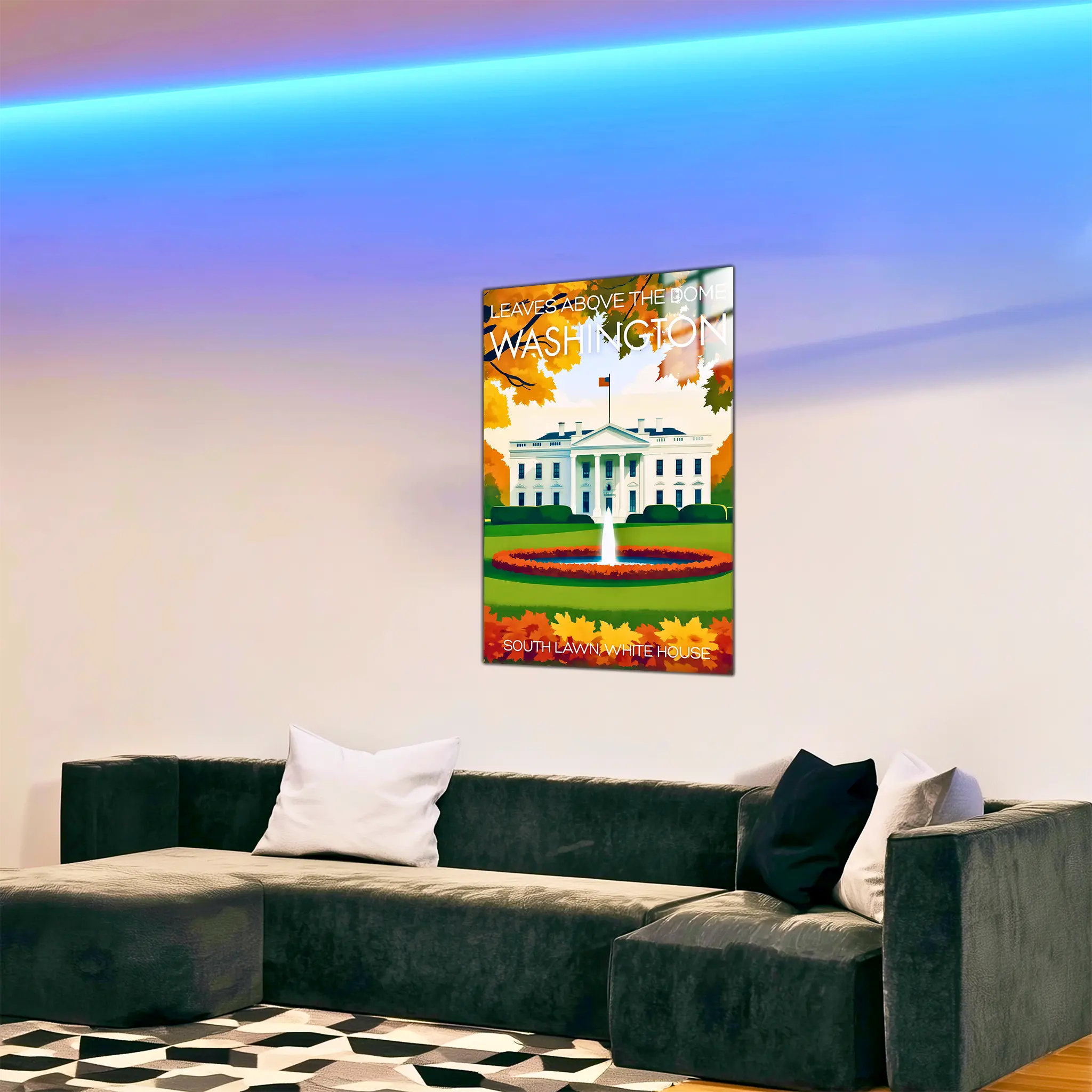 tableau-affiche-leaves-above-the-dome-washington-dans-le-salon | DreamWay